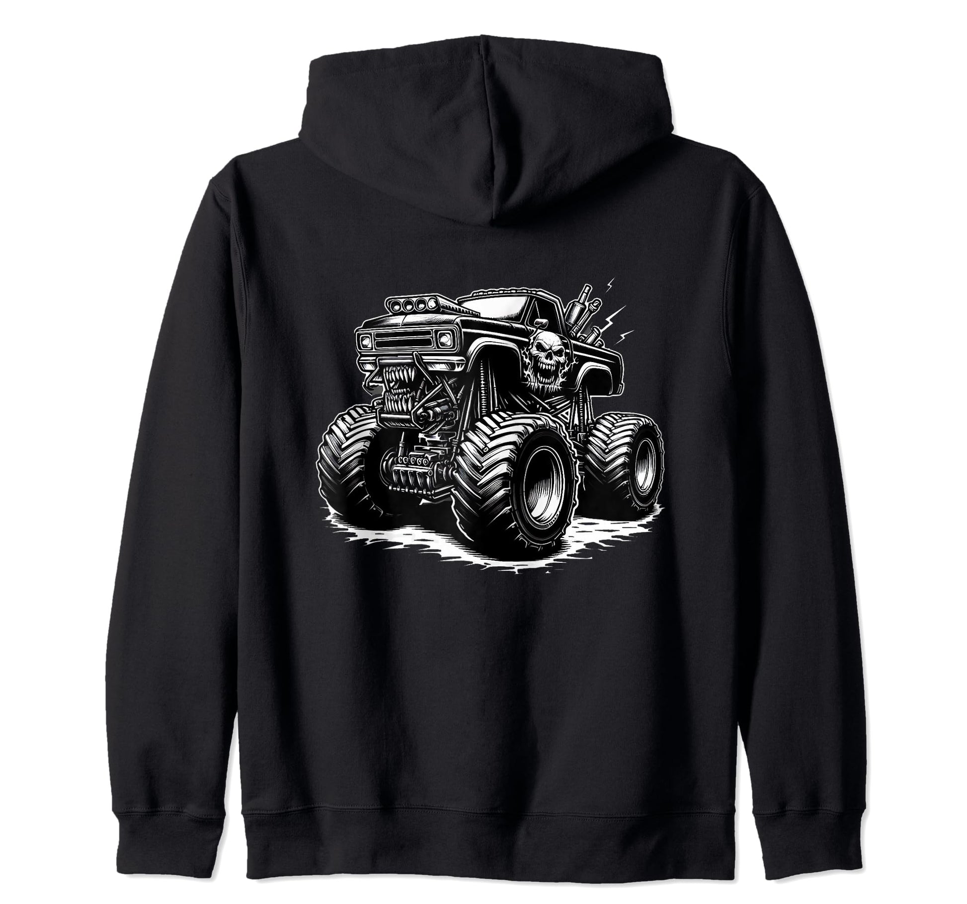 Monster Truck Dad Fathers Day Hoodie - Casual Everyday Wear for Adults - T-Shirt, Sweatshirt, Hoodie