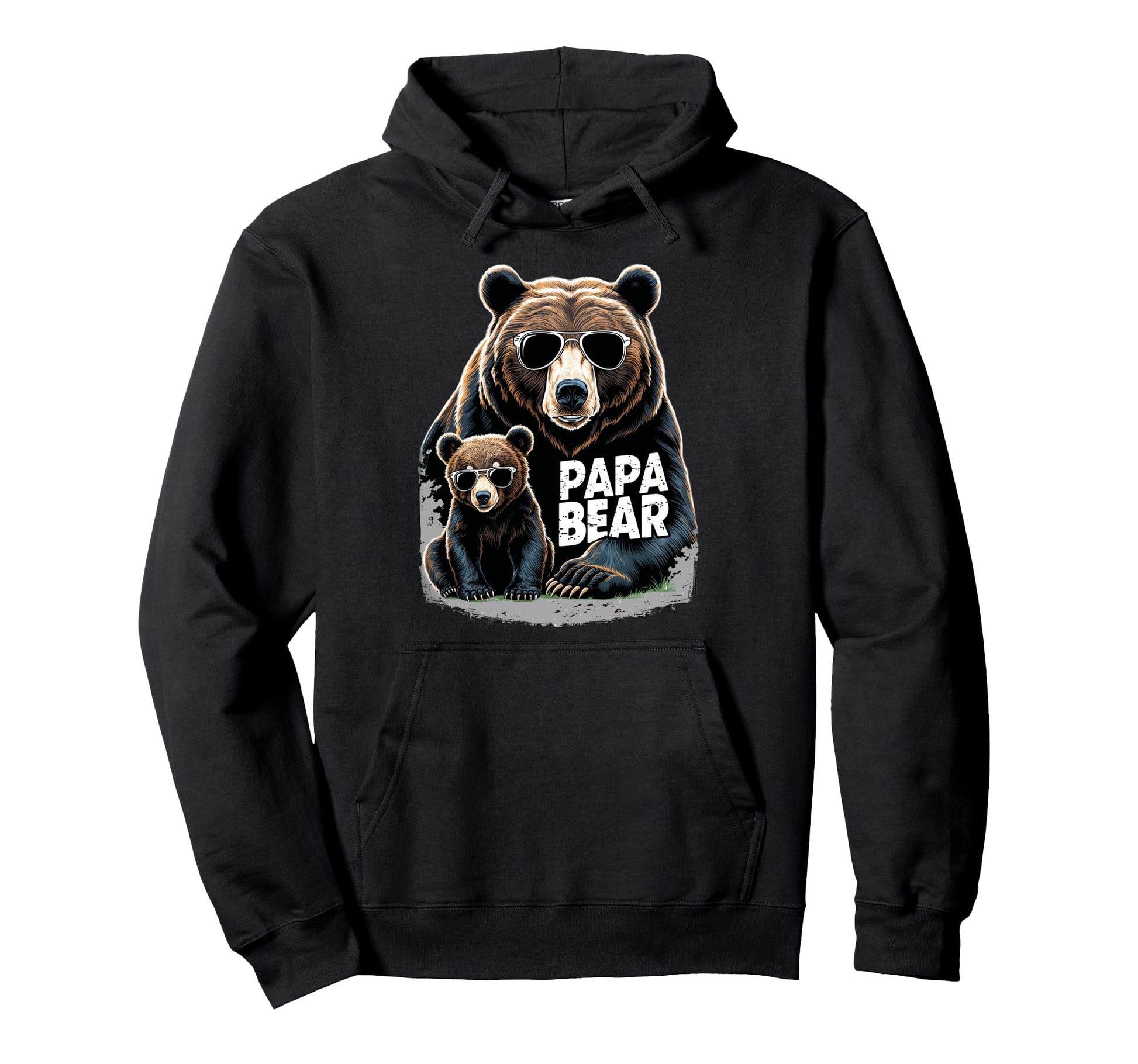 Papa Bear Husband Father Family Fathers Hoodie - Fun Novelty Design Unisex - T-Shirt, Sweatshirt, Hoodie