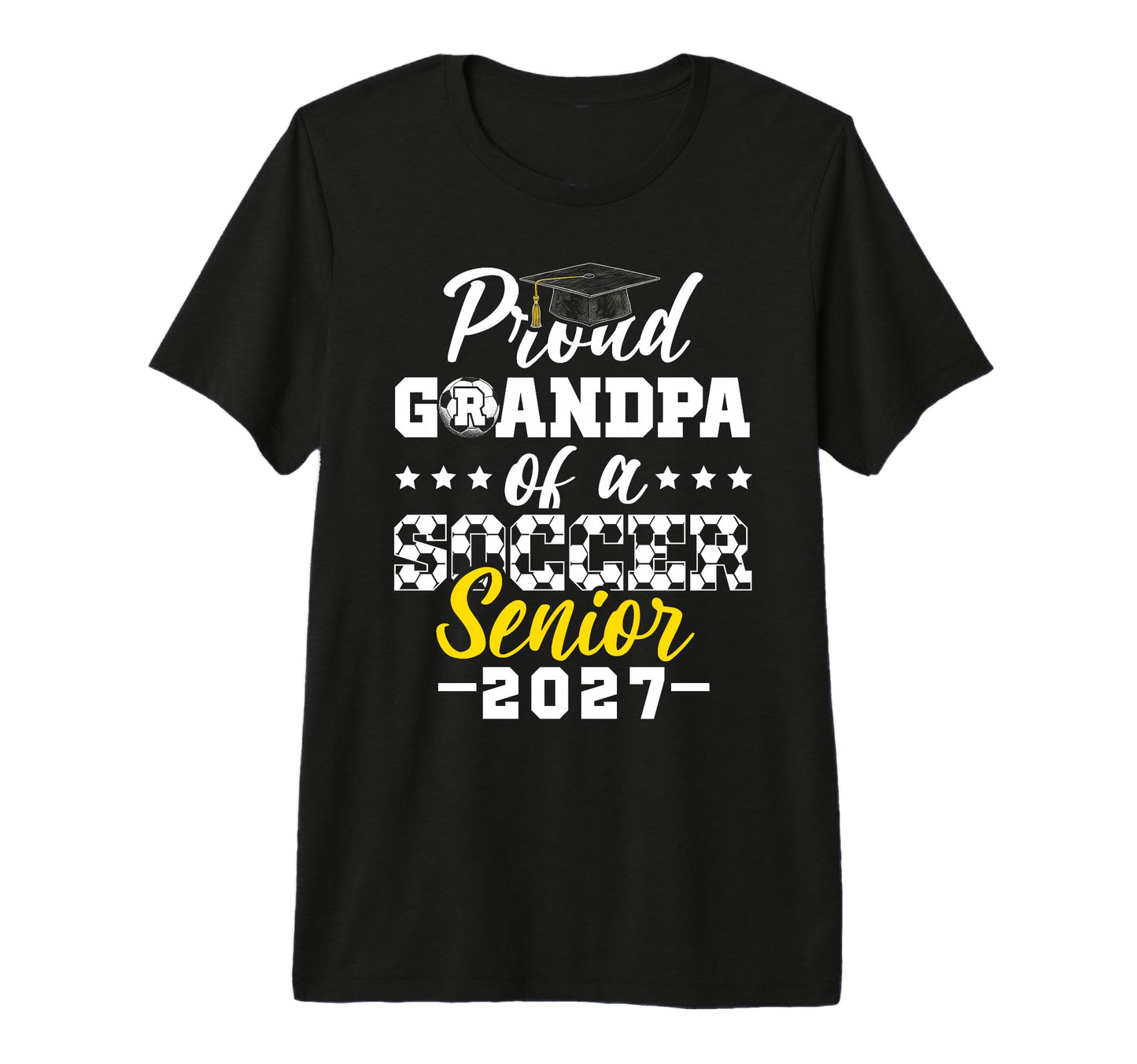 Proud Grandpa Soccer Senior 2027 T-Shirt - Aesthetic Graphic for Adults - T-Shirt, Sweatshirt, Hoodie