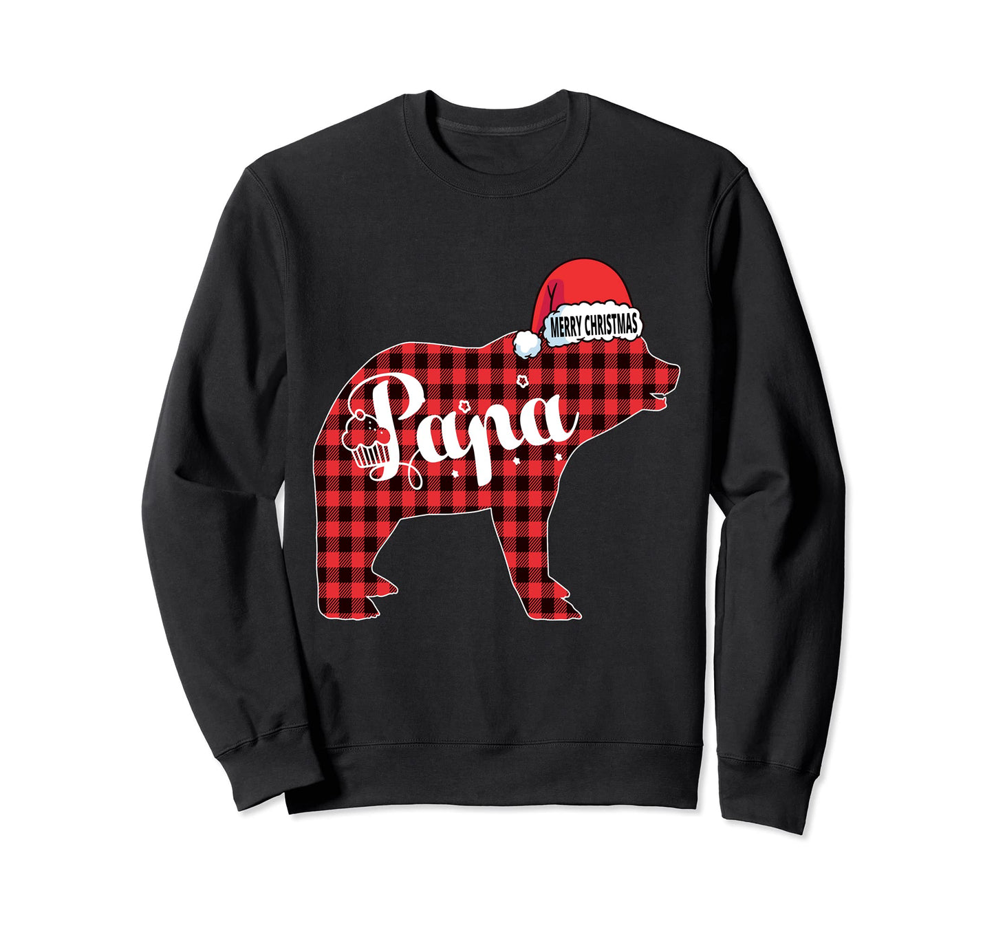 Gifts Red Buffalo Plaid Papa Bear Sweatshirt - Custom Art Print Unisex - T-Shirt, Sweatshirt, Hoodie