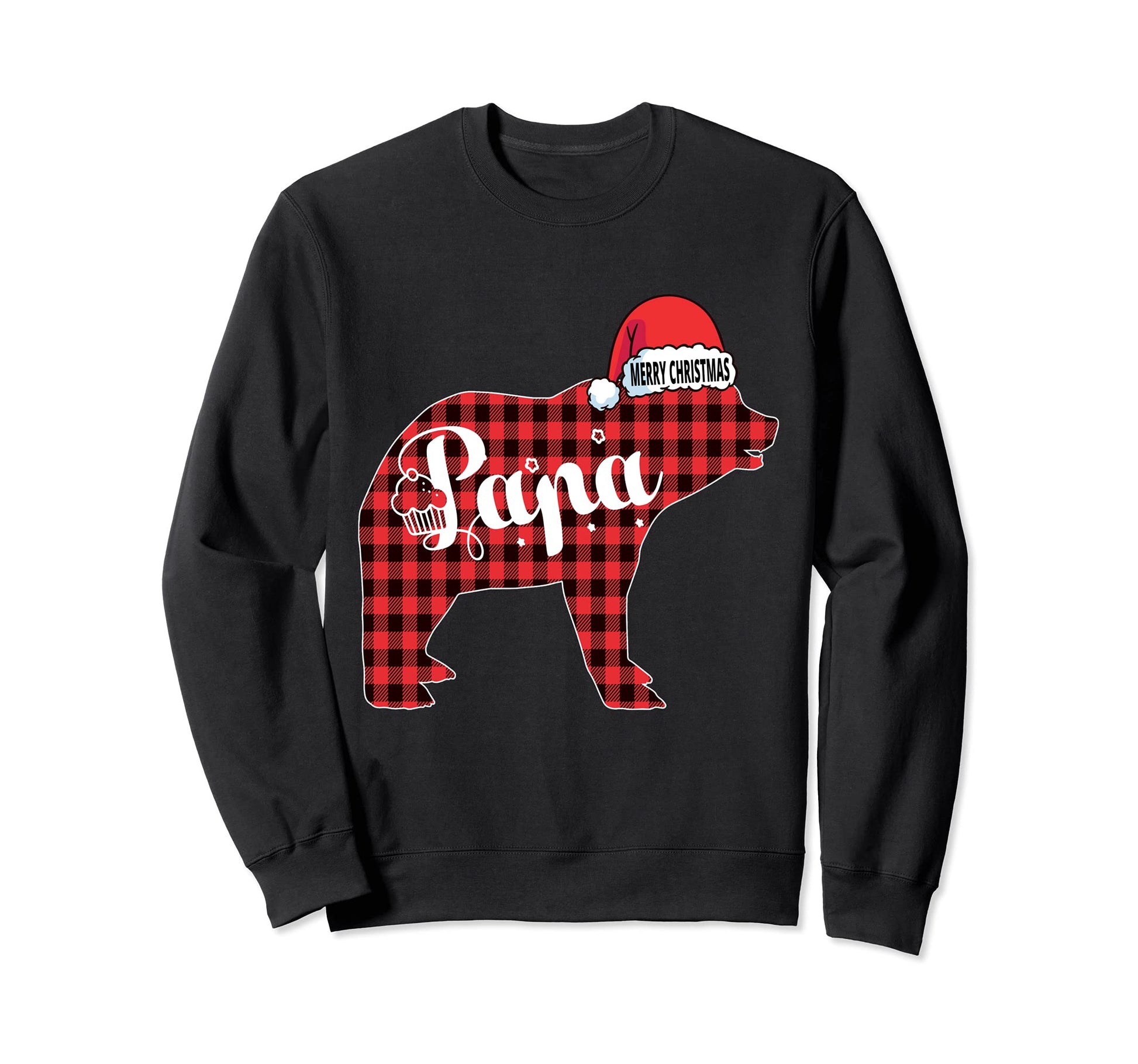 Gifts Red Buffalo Plaid Papa Bear Sweatshirt - Custom Art Print Unisex - T-Shirt, Sweatshirt, Hoodie
