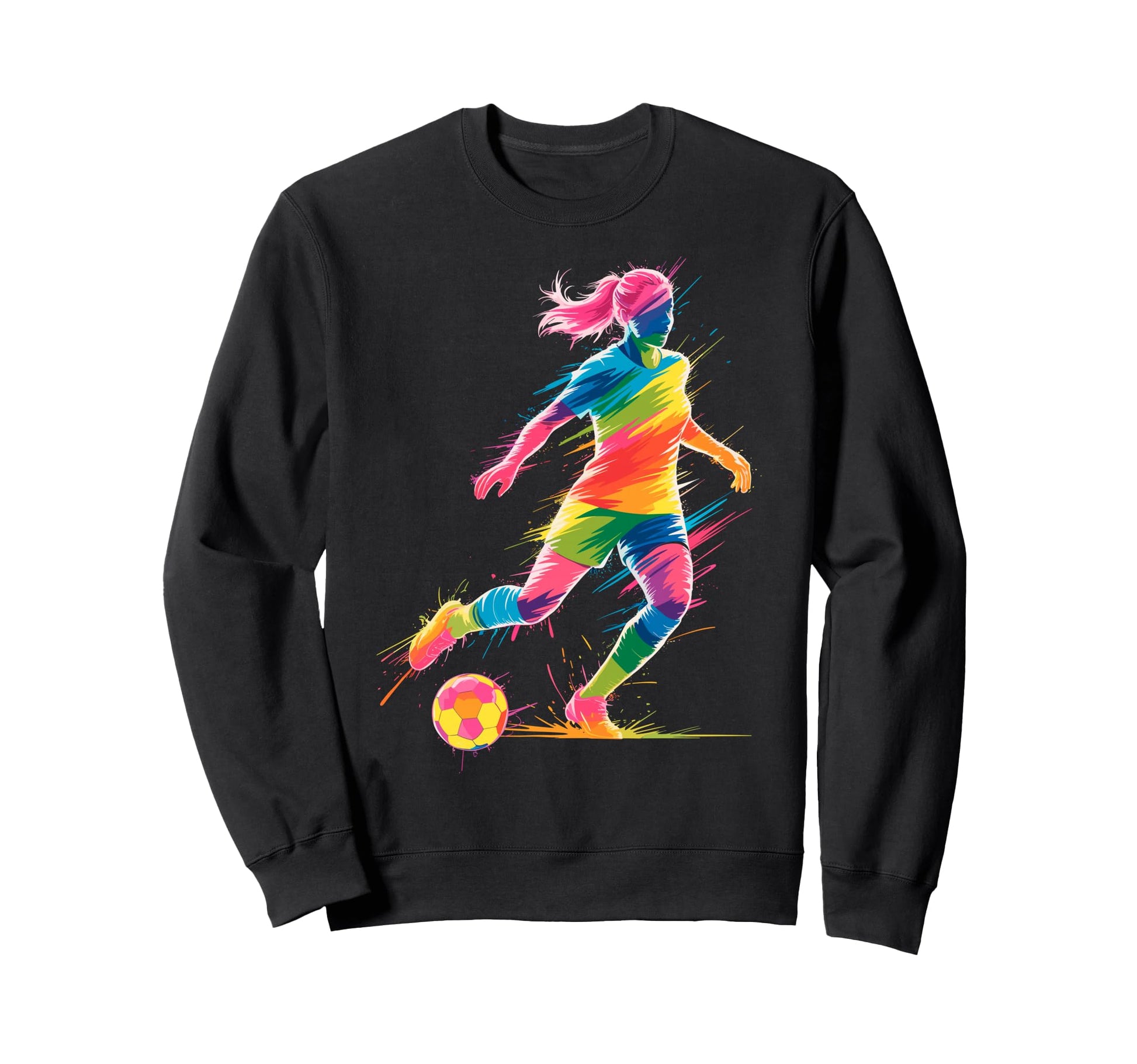 Colorful Funny Soccer Fan Dad Mom Sweatshirt - Novelty Apparel Men Women - T-Shirt, Sweatshirt, Hoodie