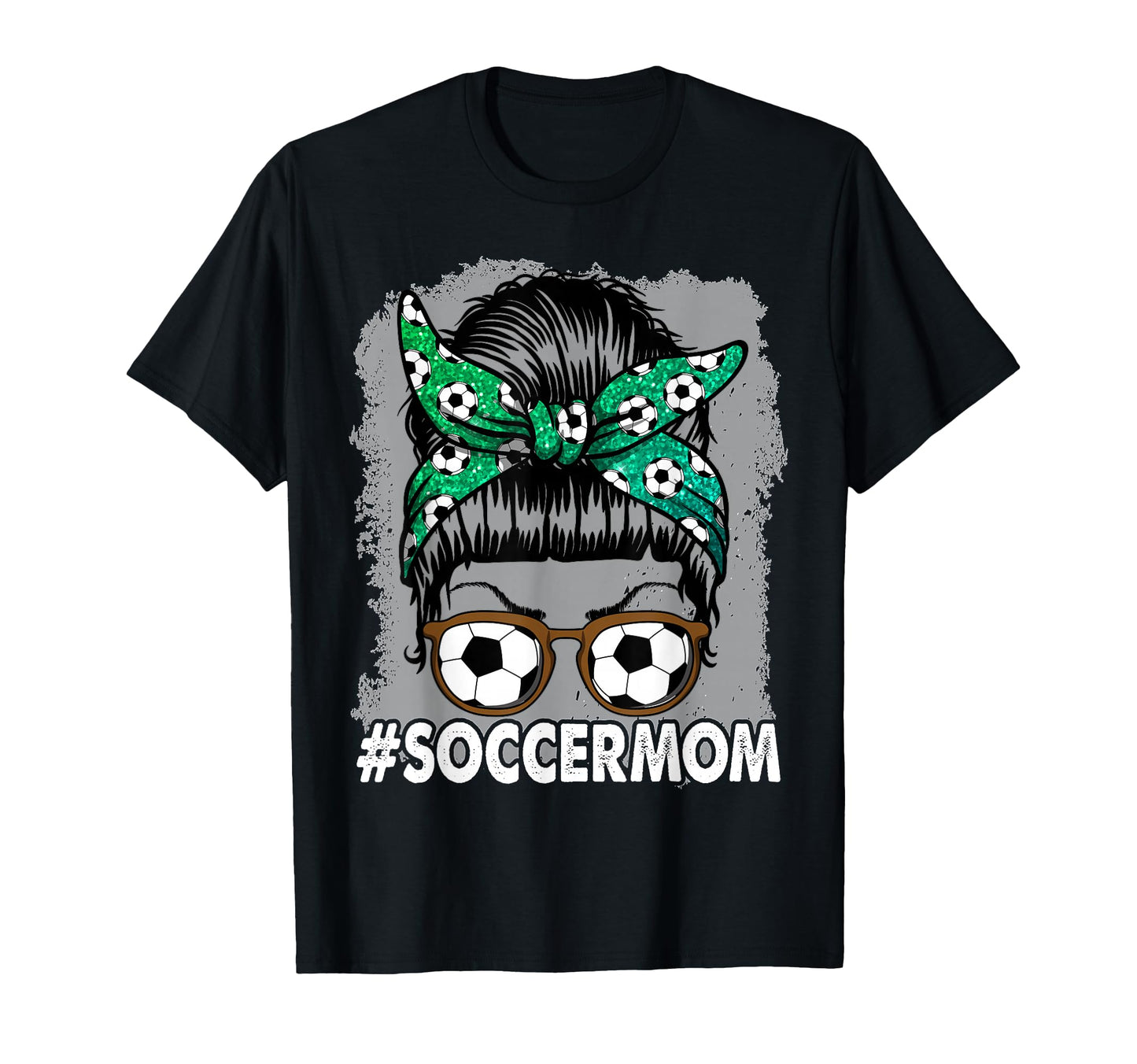 Soccer Mom Messy Bun Sports Momlife T-Shirt - Minimalist Print Men Women - T-Shirt, Sweatshirt, Hoodie