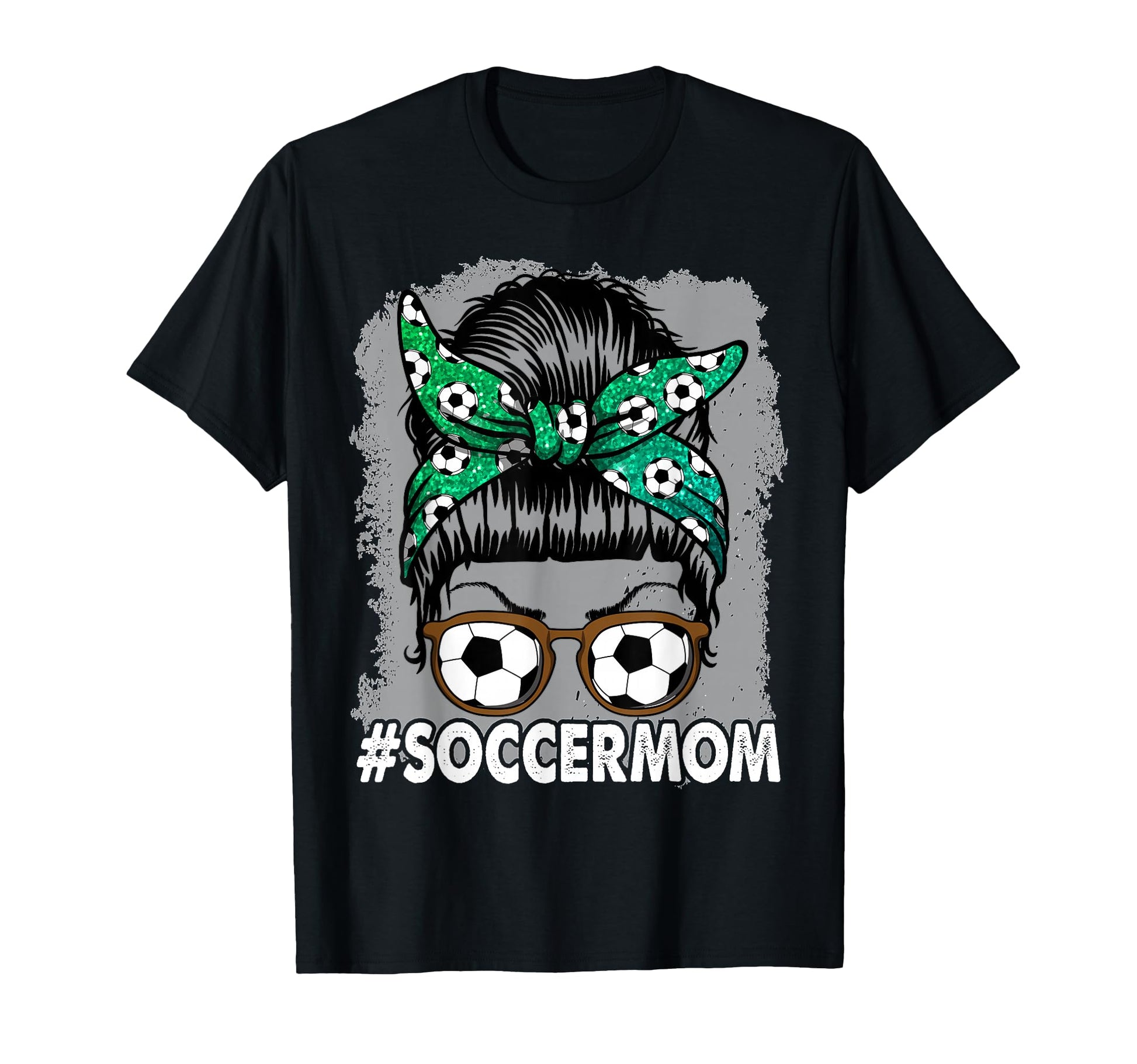 Soccer Mom Messy Bun Sports Momlife T-Shirt - Minimalist Print Men Women - T-Shirt, Sweatshirt, Hoodie