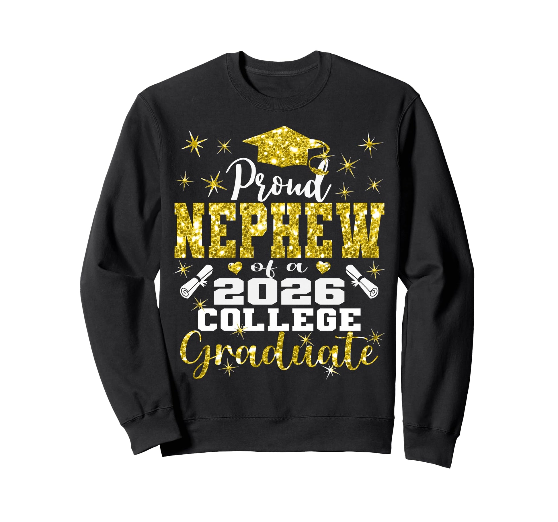 Proud Nephew 2026 College Graduate Sweatshirt - Minimalist Print Unisex - T-Shirt, Sweatshirt, Hoodie