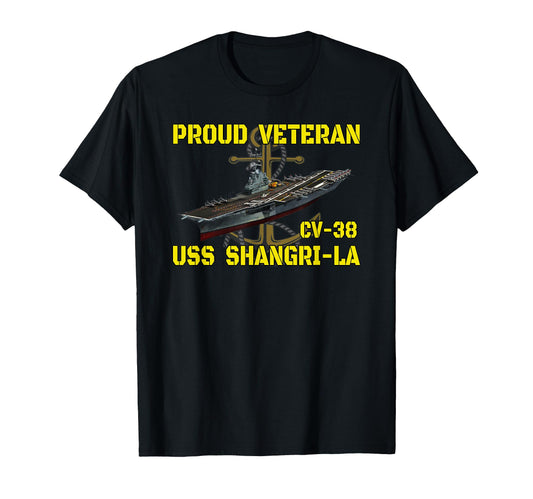Aircraft Carrier Uss Shangri La Cv 38 T-Shirt - Trendy Graphic Men Women - T-Shirt, Sweatshirt, Hoodie