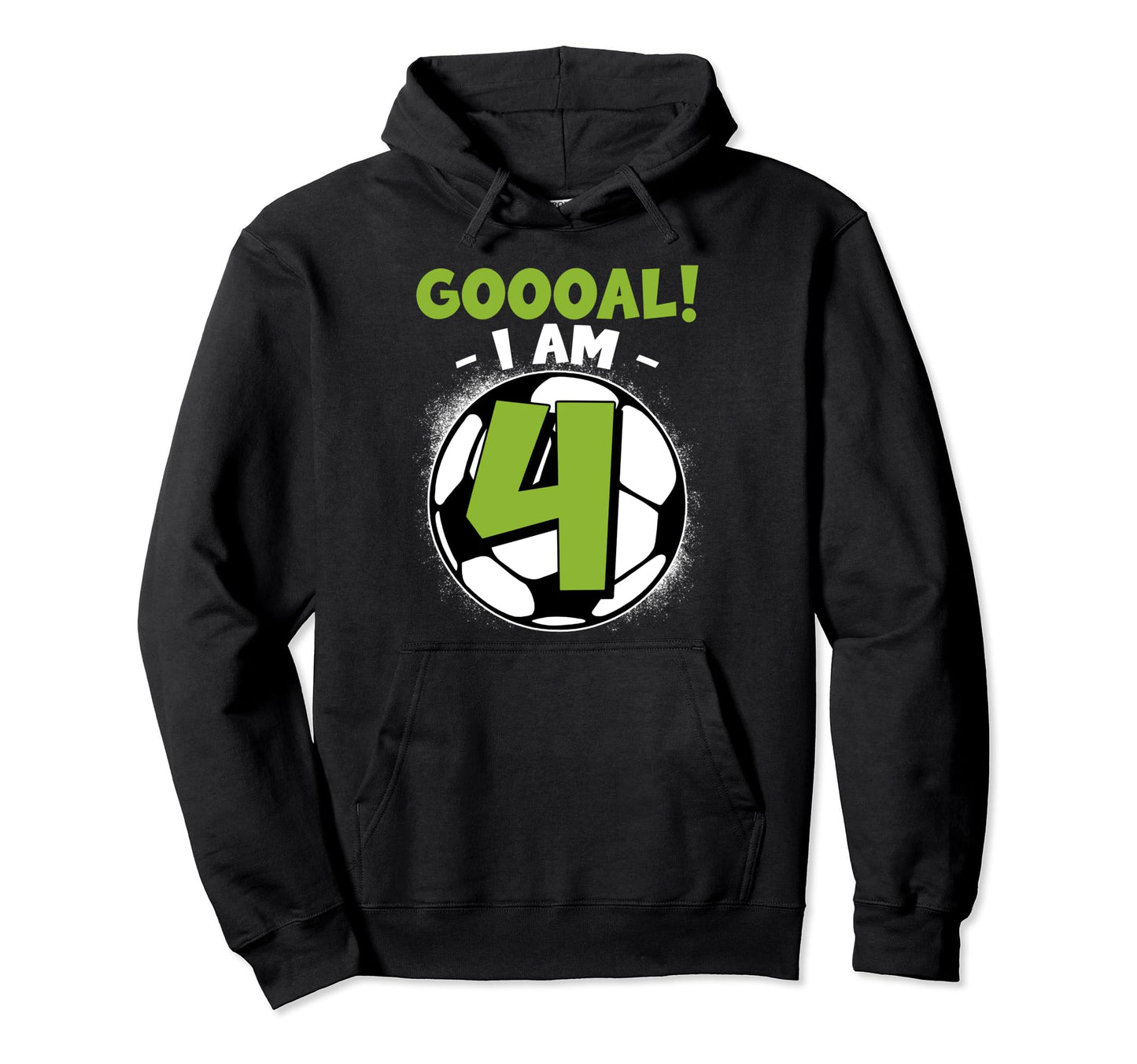 4 Year Old Birthday Soccer Themed Hoodie - Casual Everyday Wear for Adults - T-Shirt, Sweatshirt, Hoodie
