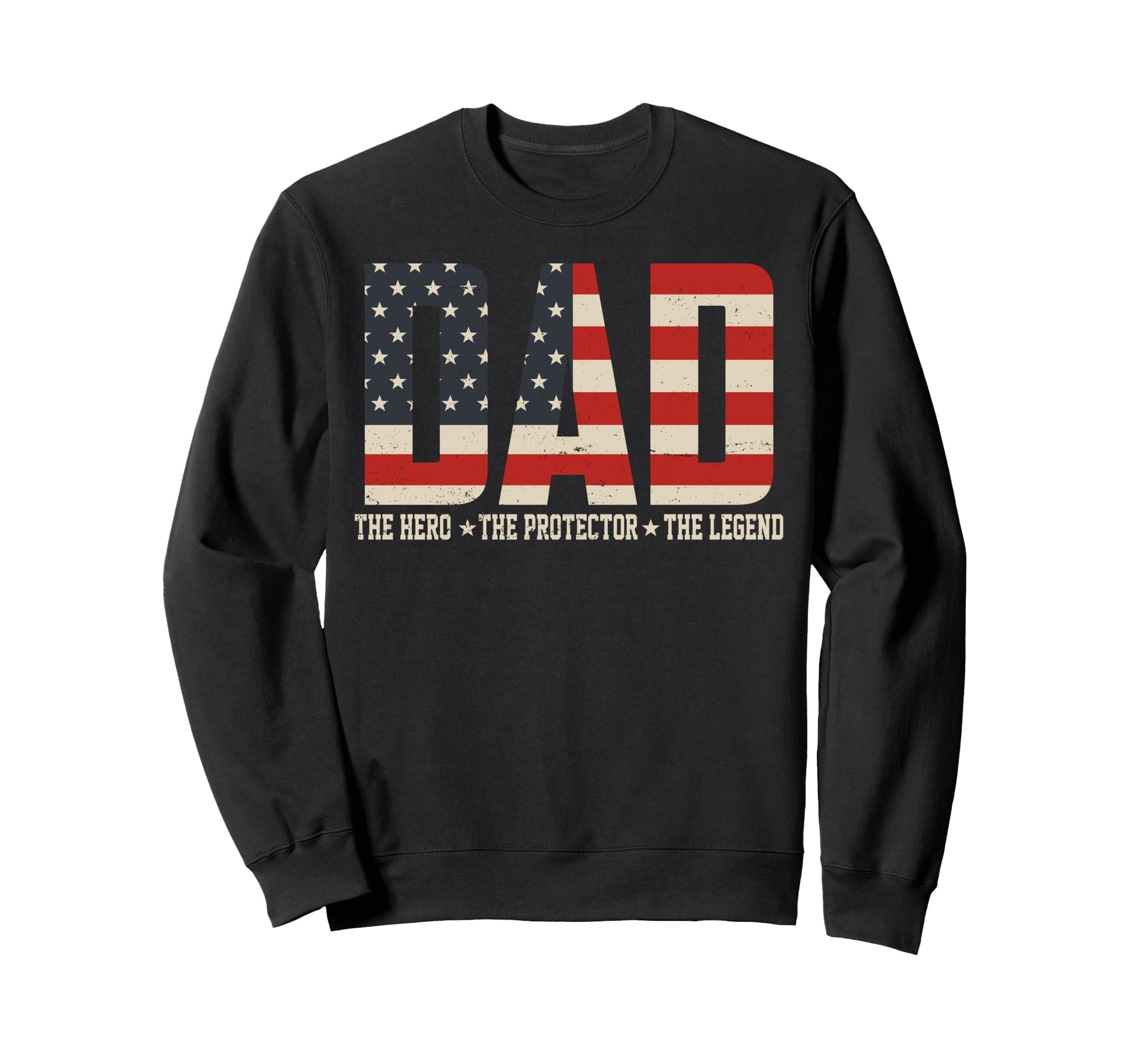 Dad Hero Protector Legend Sweatshirt - Minimalist Print for Adults - T-Shirt, Sweatshirt, Hoodie
