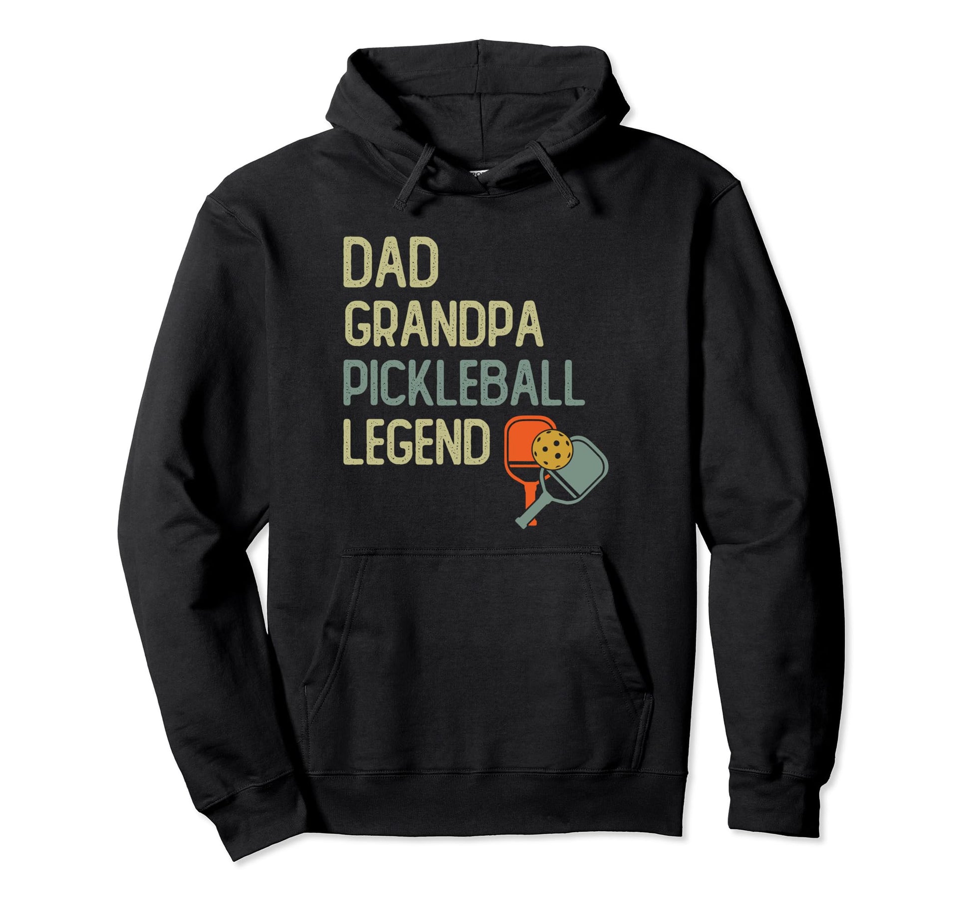 Dad Grandpa Pickleball Legend Fathers Hoodie - Graphic Print for Adults - T-Shirt, Sweatshirt, Hoodie