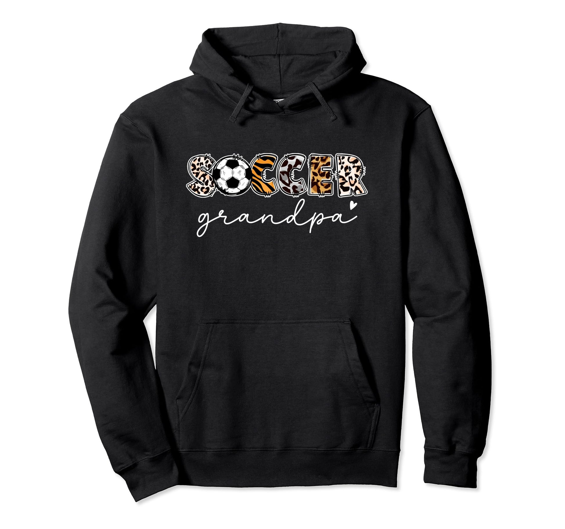 Soccer Grandpa Leopard Funny Hoodie - Minimalist Print Men Women - T-Shirt, Sweatshirt, Hoodie