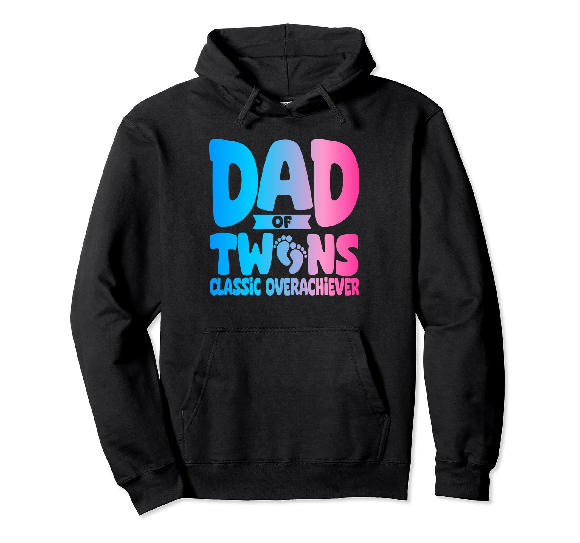 Dad Twins Art Father Twin Announcement Hoodie - Novelty Apparel Unisex - T-Shirt, Sweatshirt, Hoodie