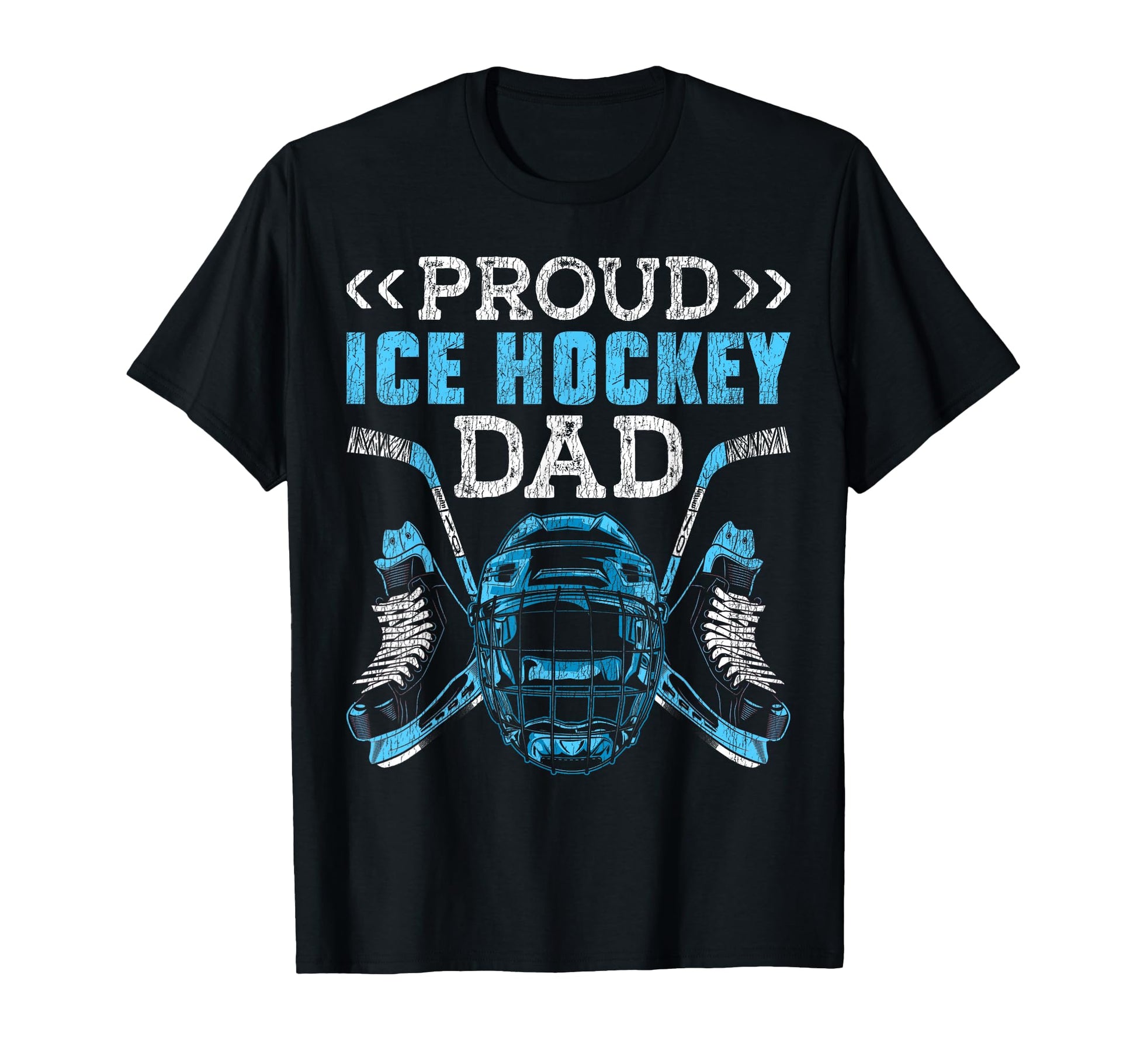 Ice Hockey Dad Father Proud Ice Hockey T-Shirt - Unique Graphic Men Women - T-Shirt, Sweatshirt, Hoodie