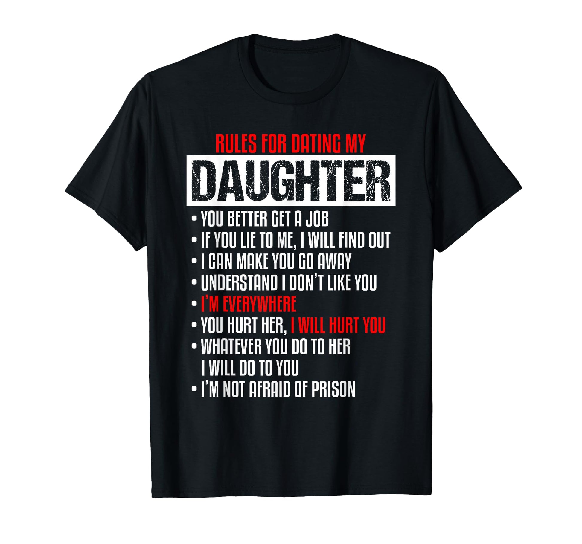 Rules Dating My Daughter Beautiful T-Shirt - Aesthetic Graphic for Adults - T-Shirt, Sweatshirt, Hoodie