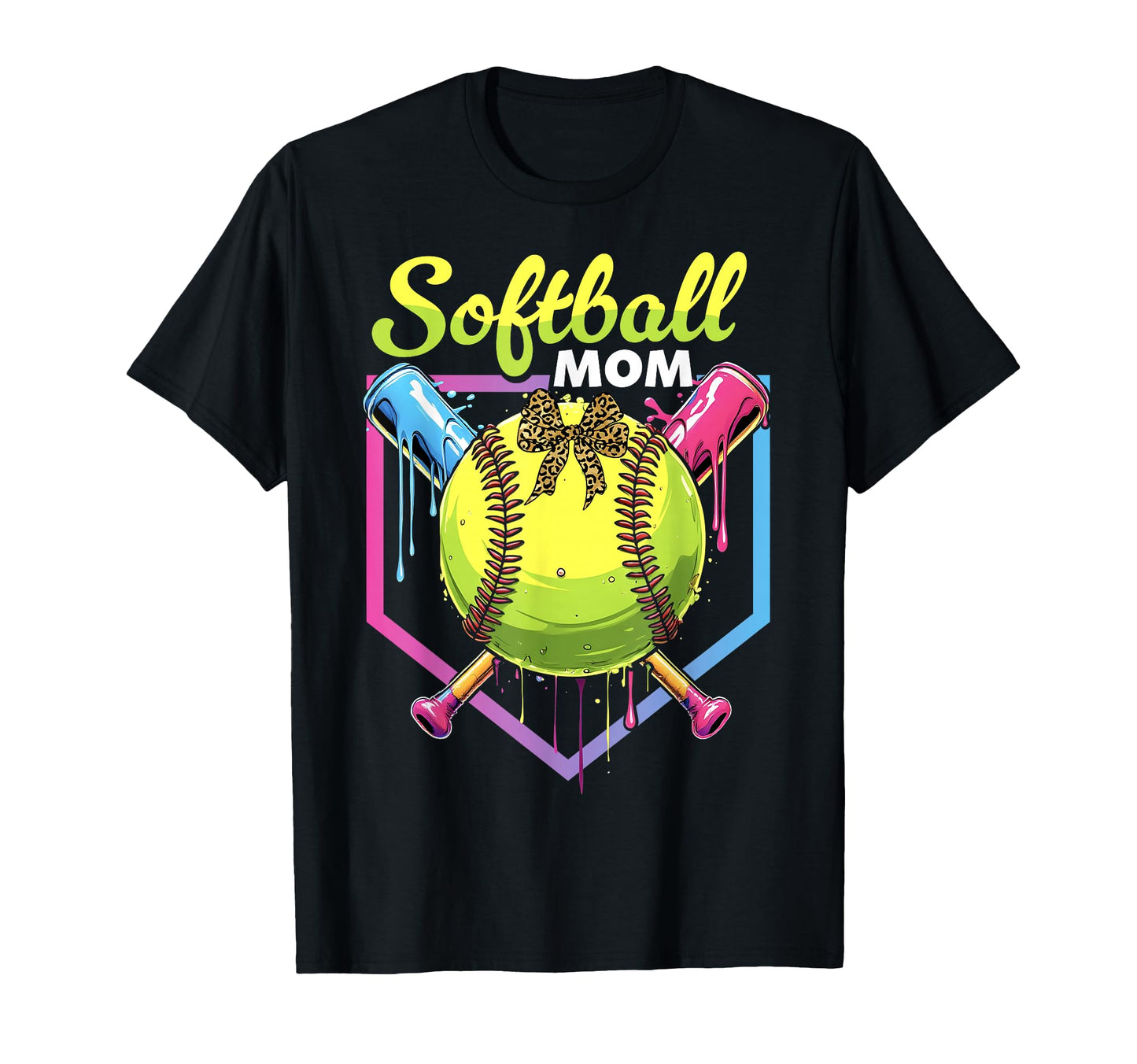 Softball Drip Mom Ice Cream Softball T-Shirt - Minimalist Print Unisex - T-Shirt, Sweatshirt, Hoodie