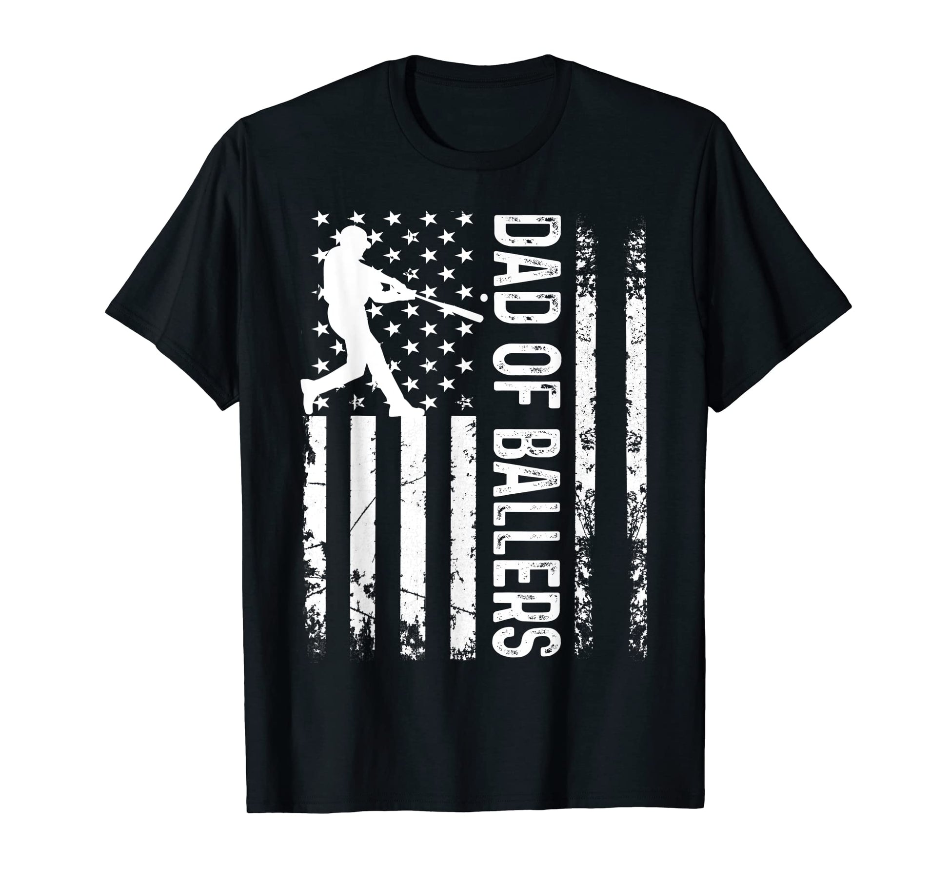 Dad Ballers Patriotic Flag Dad Baseball T-Shirt - Minimalist Print Unisex - T-Shirt, Sweatshirt, Hoodie