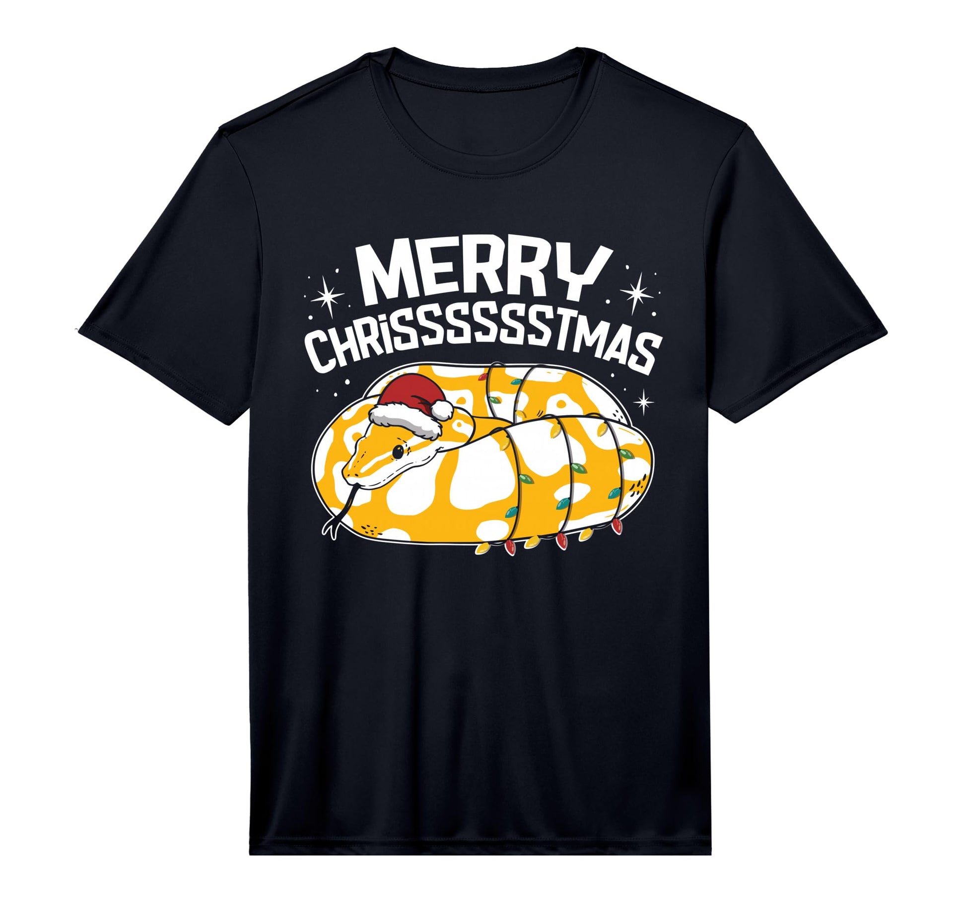 Snake Santa Hat Reptile Merry T-Shirt - Novelty Apparel Unisex - T-Shirt, Sweatshirt, Hoodie