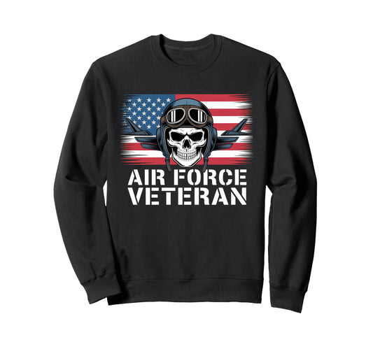 Air Force Veteran Us American Flag Sweatshirt - Minimalist Print Unisex - T-Shirt, Sweatshirt, Hoodie