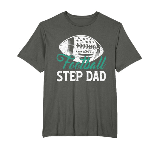 American Football Step Dad Happy T-Shirt - Trendy Graphic for Adults - T-Shirt, Sweatshirt, Hoodie