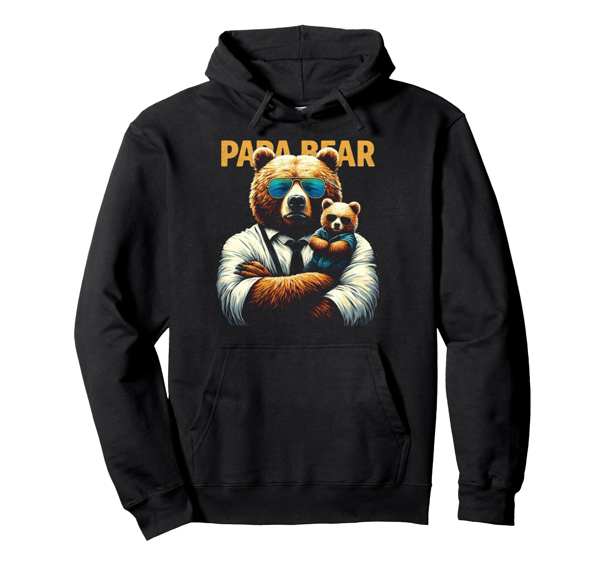 Papa Bear Funny Bears Animal Lover Dad Hoodie - Unique Graphic Unisex - T-Shirt, Sweatshirt, Hoodie