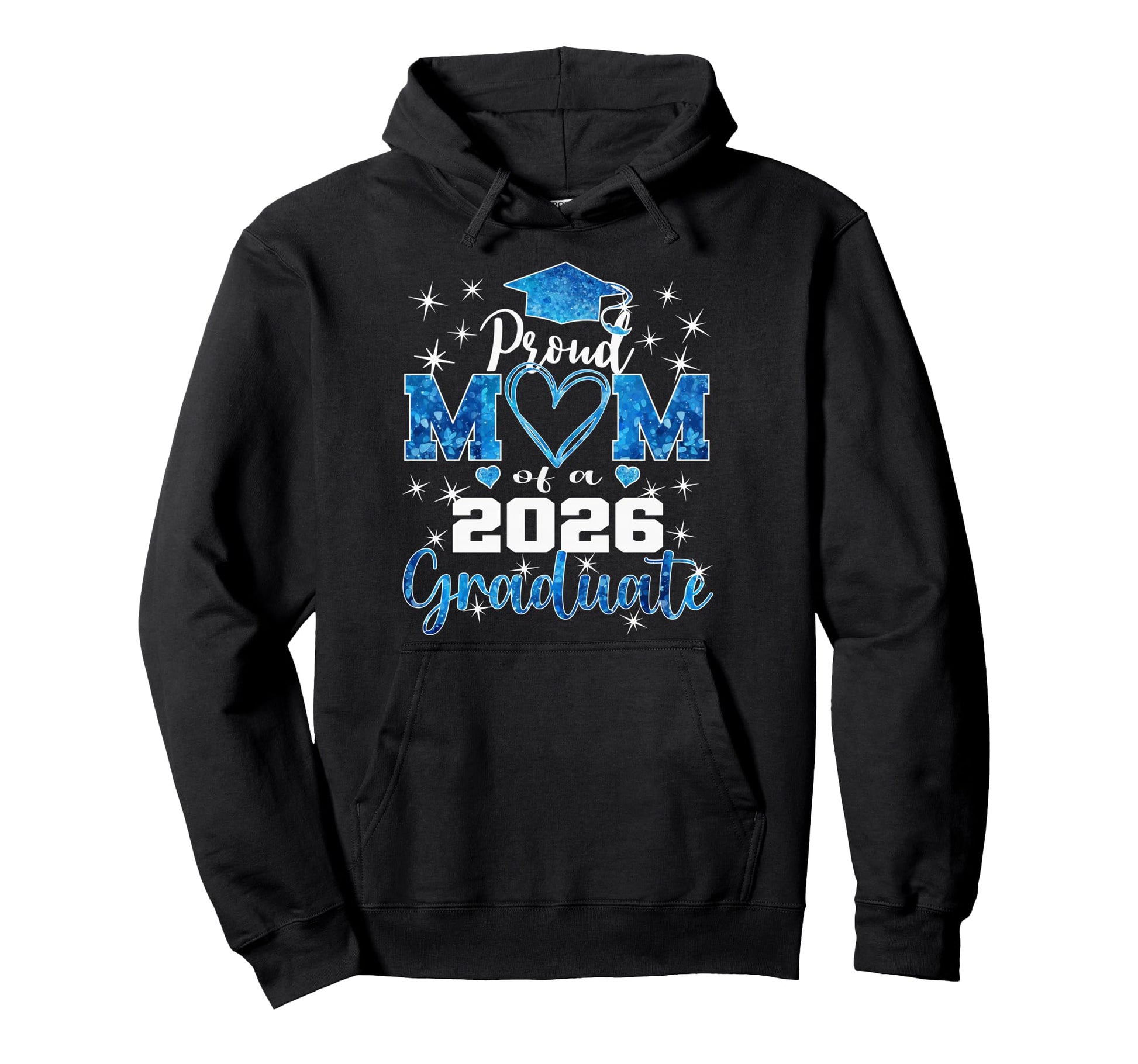 Super Proud Mom 2026 Graduate Senior Hoodie - Custom Art Print for Adults - T-Shirt, Sweatshirt, Hoodie