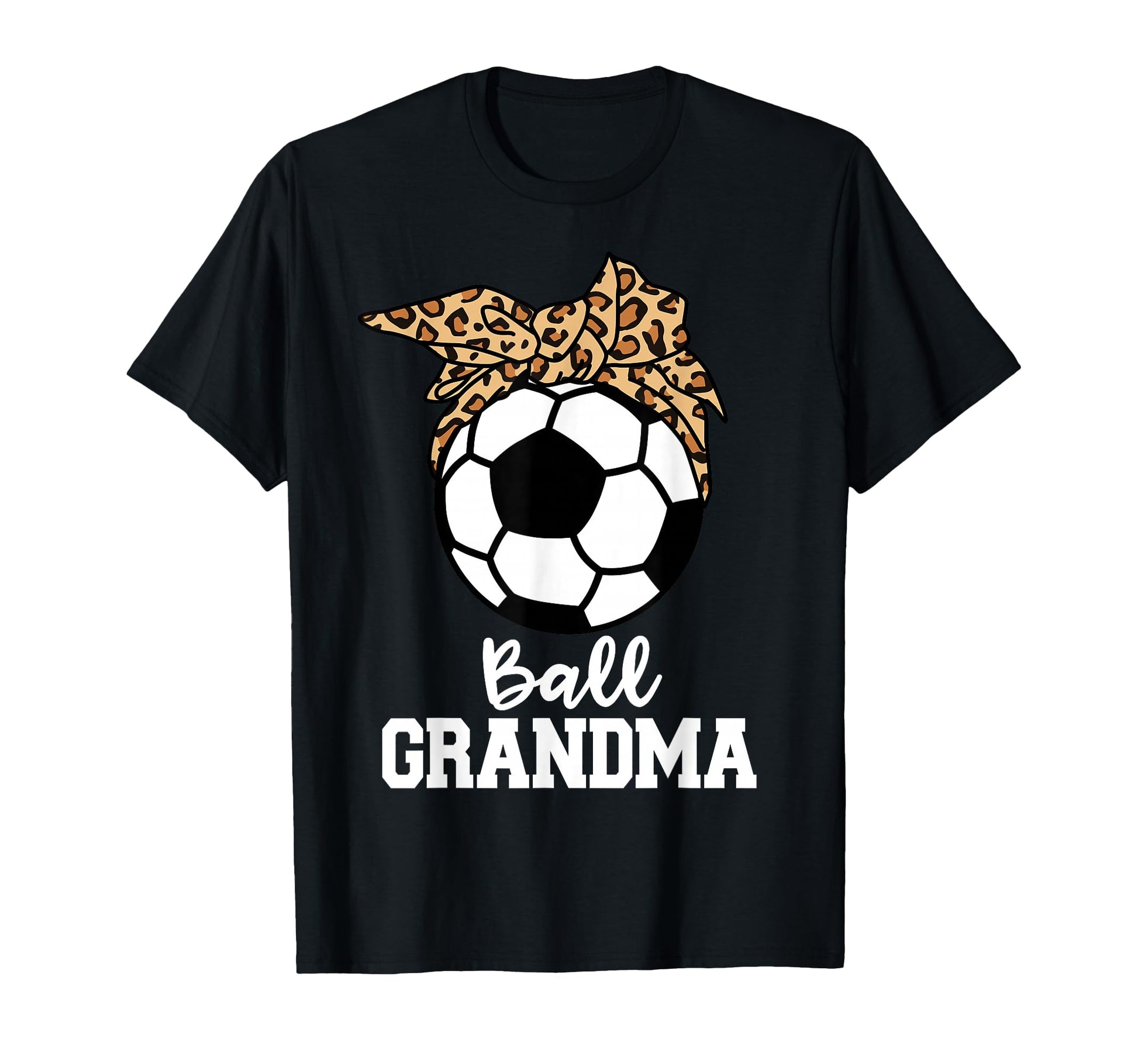 Ball Grandma Soccer Leopard Grandma T-Shirt - Aesthetic Graphic Unisex - T-Shirt, Sweatshirt, Hoodie