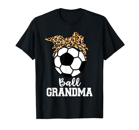 Ball Grandma Soccer Leopard Grandma T-Shirt - Aesthetic Graphic Unisex - T-Shirt, Sweatshirt, Hoodie