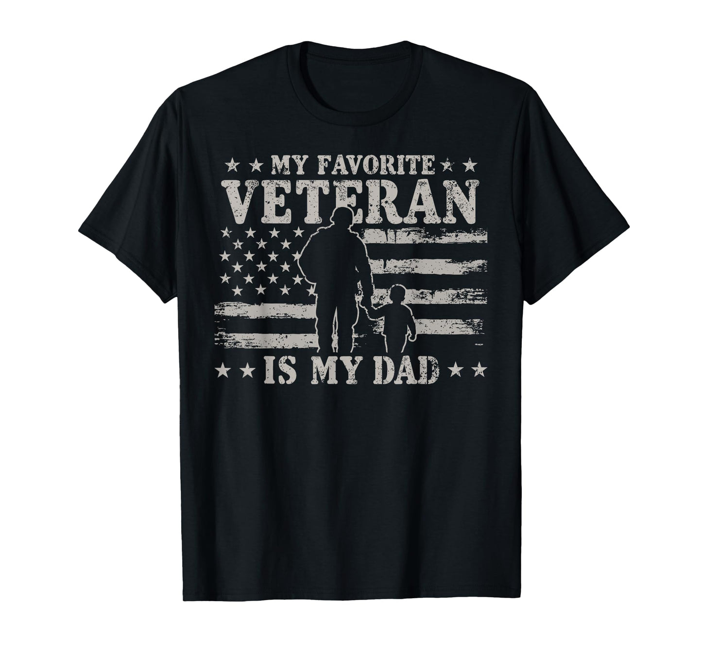 My Favorite Veteran Is My Dad Us Flag T-Shirt - Streetwear Style Men Women - T-Shirt, Sweatshirt, Hoodie