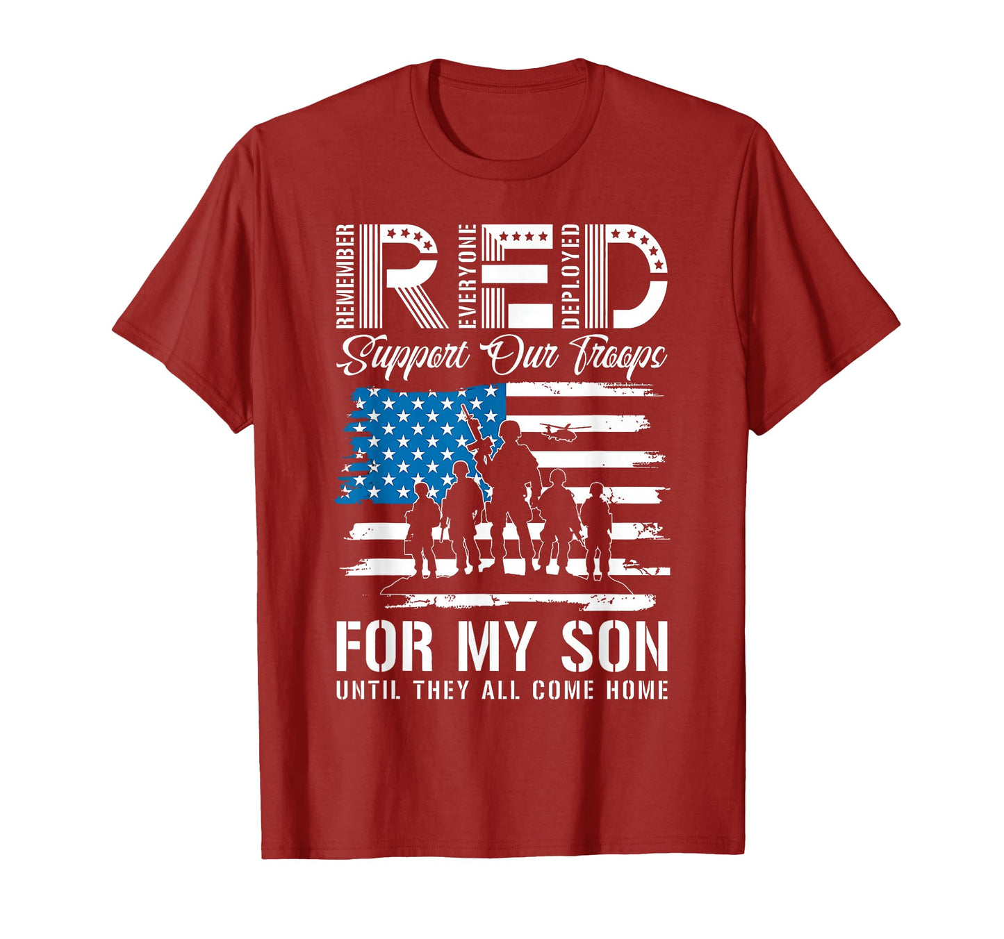 I Wear Red Fridays My Son Red Friday T-Shirt - Graphic Print for Adults - T-Shirt, Sweatshirt, Hoodie