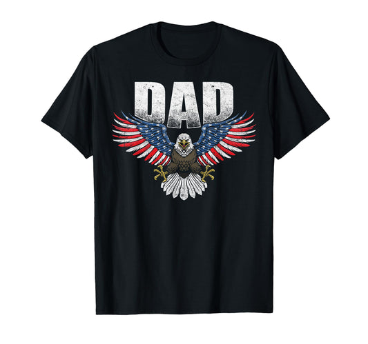 Bald Eagle Patriotic Usa Flag Dad Novelty T-Shirt - Streetwear Style Unisex - T-Shirt, Sweatshirt, Hoodie