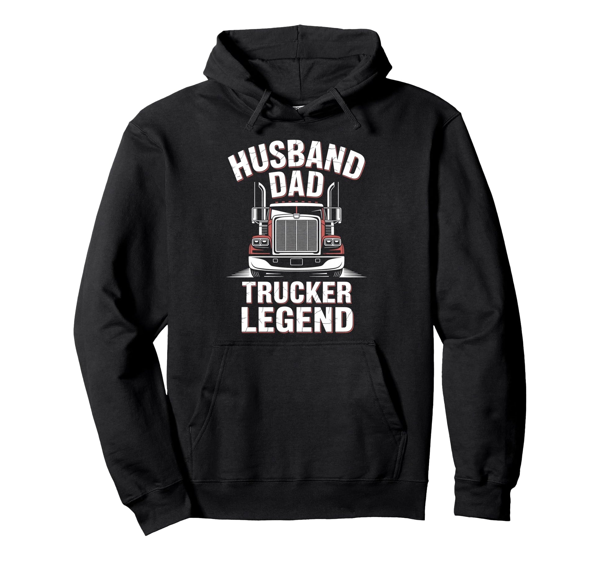 Husband Dad Trucker Legend Trucker Truck Hoodie - Unique Graphic Men Women - T-Shirt, Sweatshirt, Hoodie