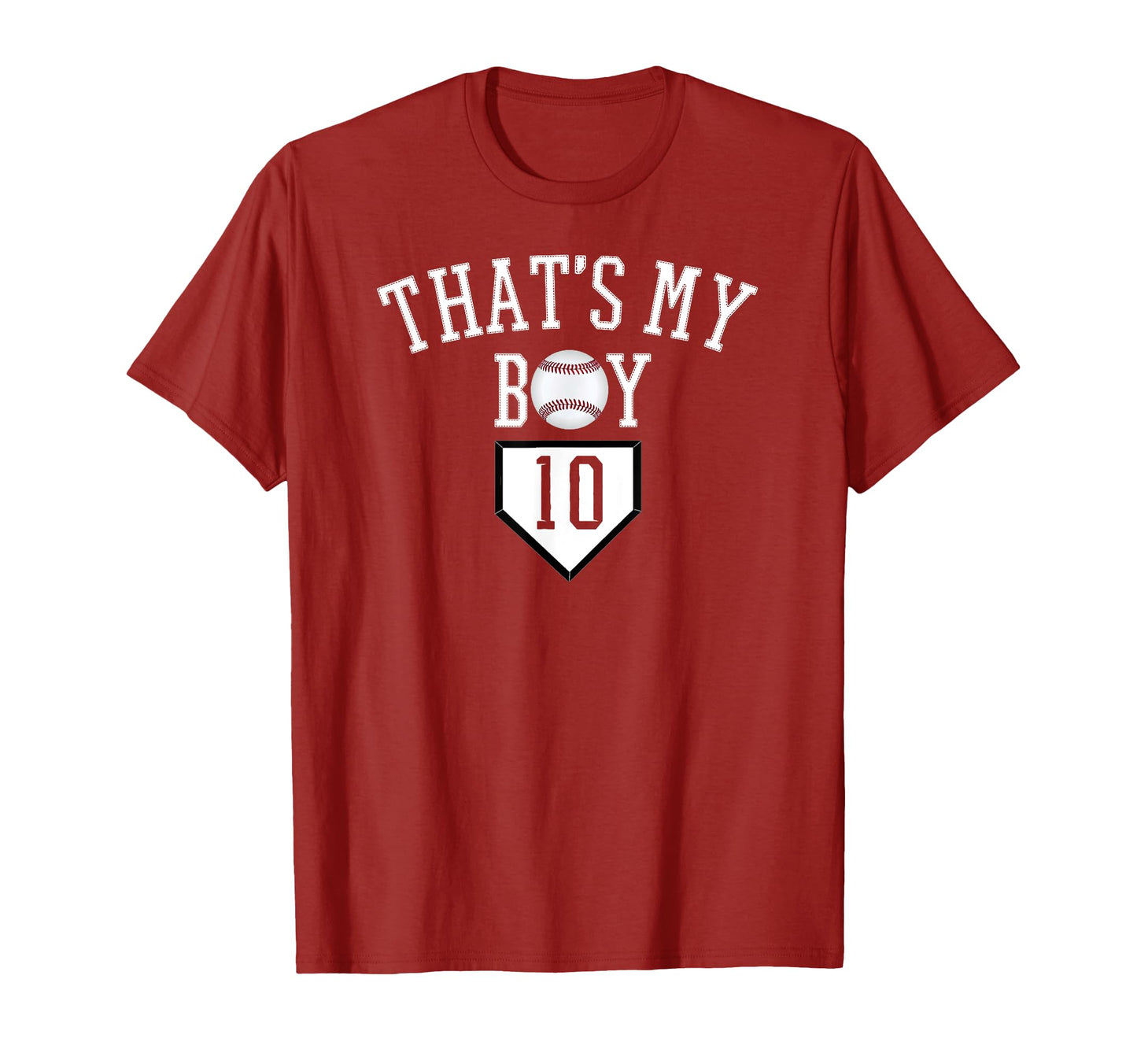 10 Thats My Baseball Number Baseball T-Shirt - Aesthetic Graphic Unisex - T-Shirt, Sweatshirt, Hoodie