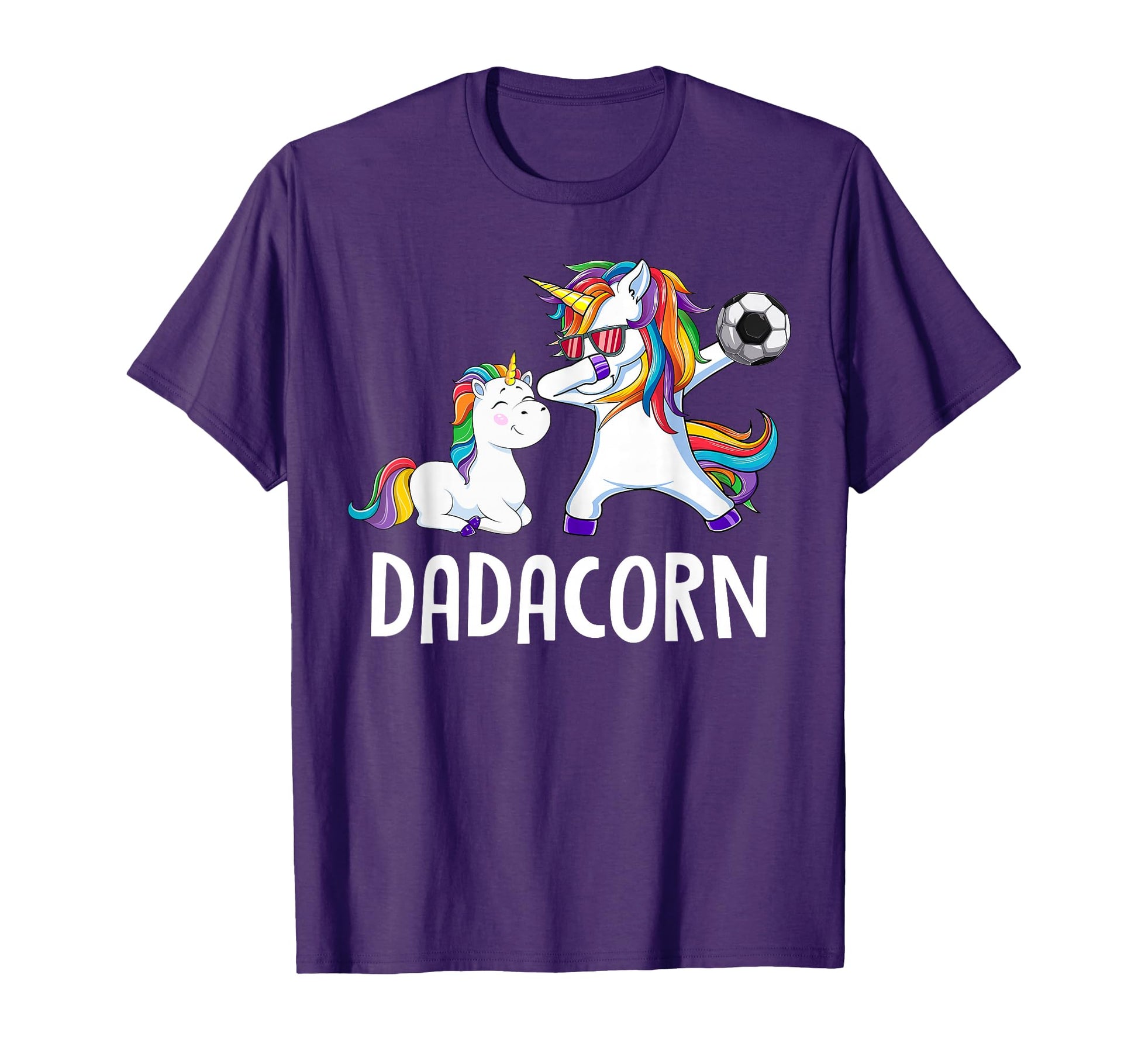 Dadacorn Soccer Dad Unicorn Soccer T-Shirt - Custom Art Print for Adults - T-Shirt, Sweatshirt, Hoodie