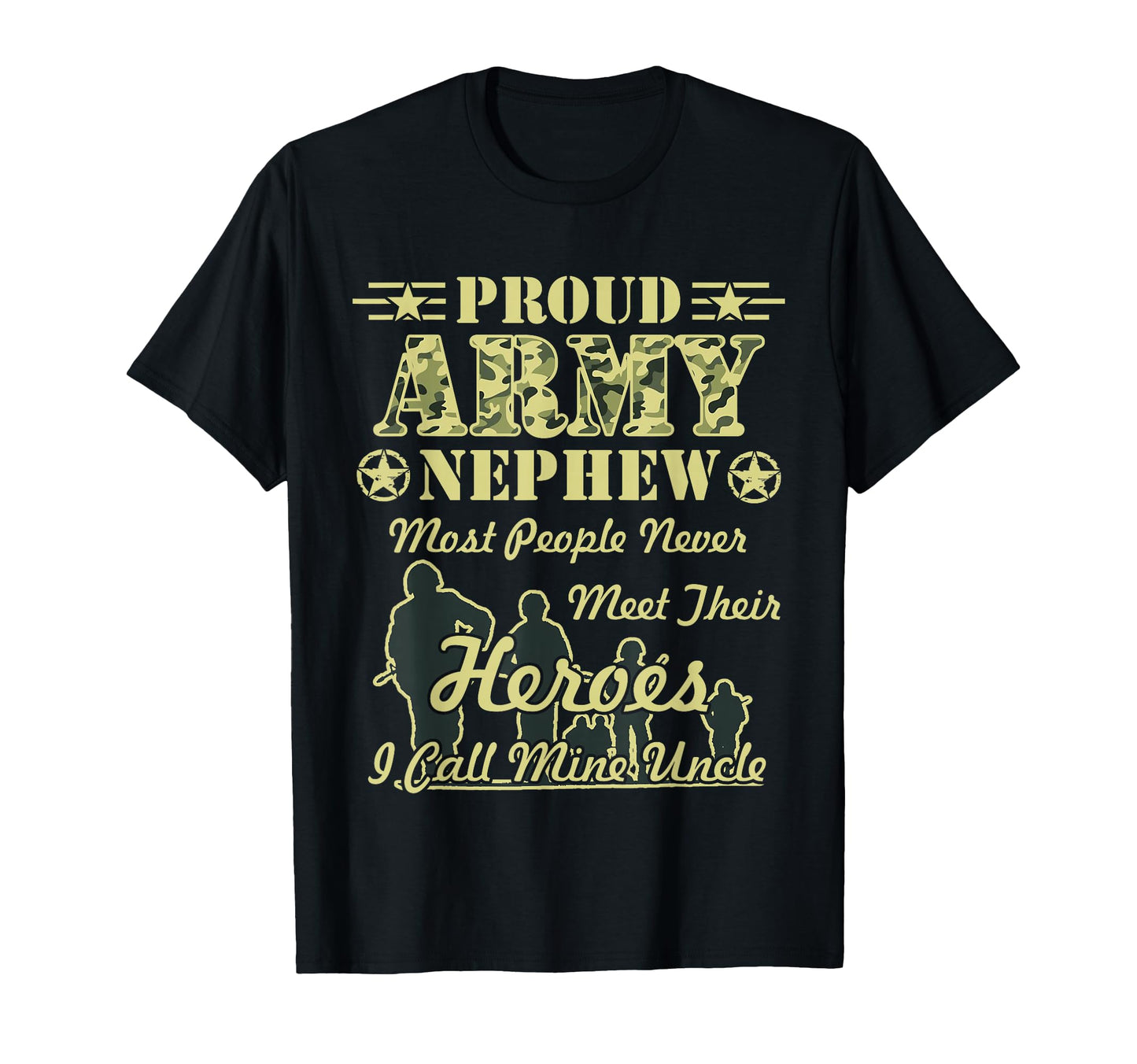Proud Army Nephew T Shirts T-Shirt - Minimalist Print Men Women - T-Shirt, Sweatshirt, Hoodie