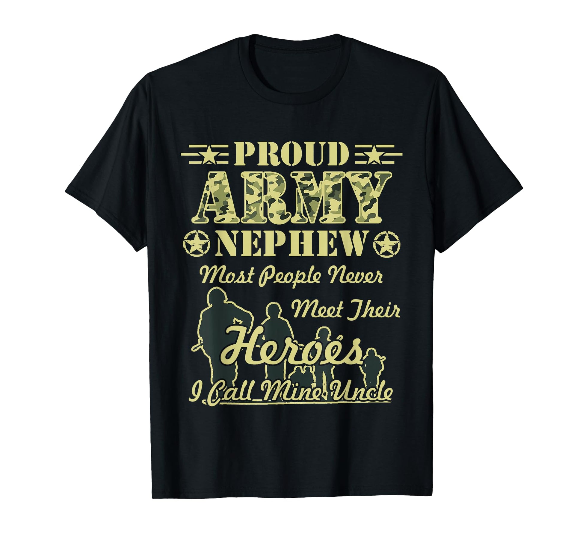 Proud Army Nephew T Shirts T-Shirt - Minimalist Print Men Women - T-Shirt, Sweatshirt, Hoodie