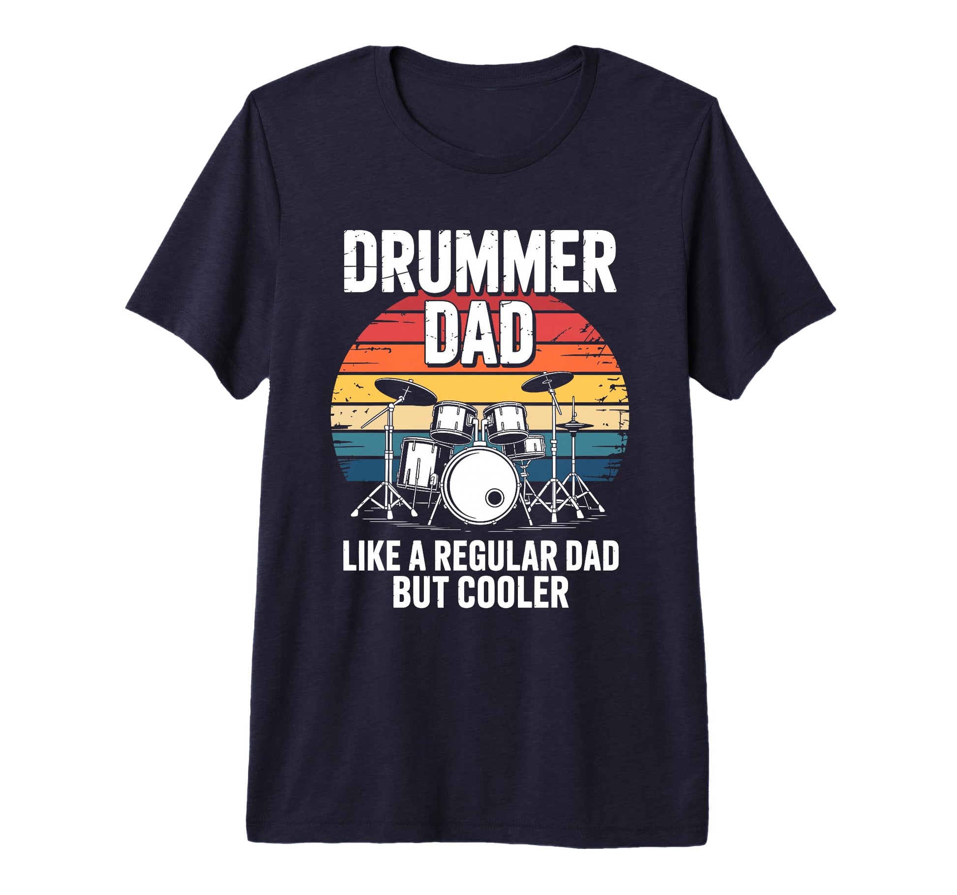 Mens Drummer Dad Fathers Day Musician T-Shirt - Minimalist Print Unisex - T-Shirt, Sweatshirt, Hoodie