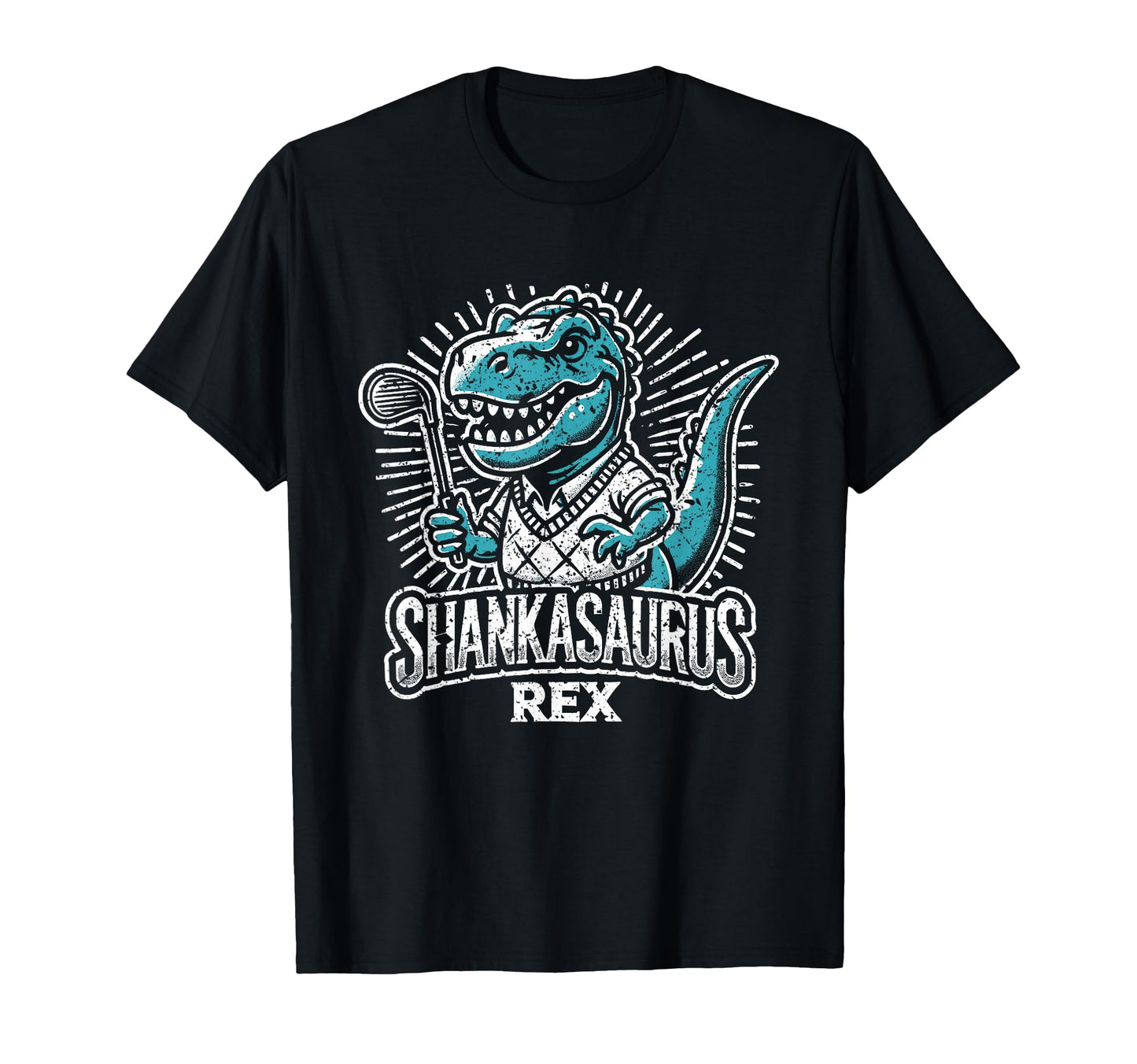 Funny Golf Shankasaurus Rex Gag Dad T-Shirt - Minimalist Print Men Women - T-Shirt, Sweatshirt, Hoodie