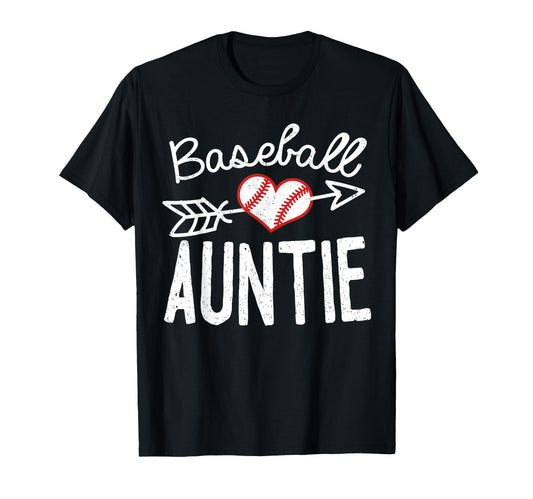 Baseball Auntie T-Shirt - Custom Art Print Unisex - T-Shirt, Sweatshirt, Hoodie