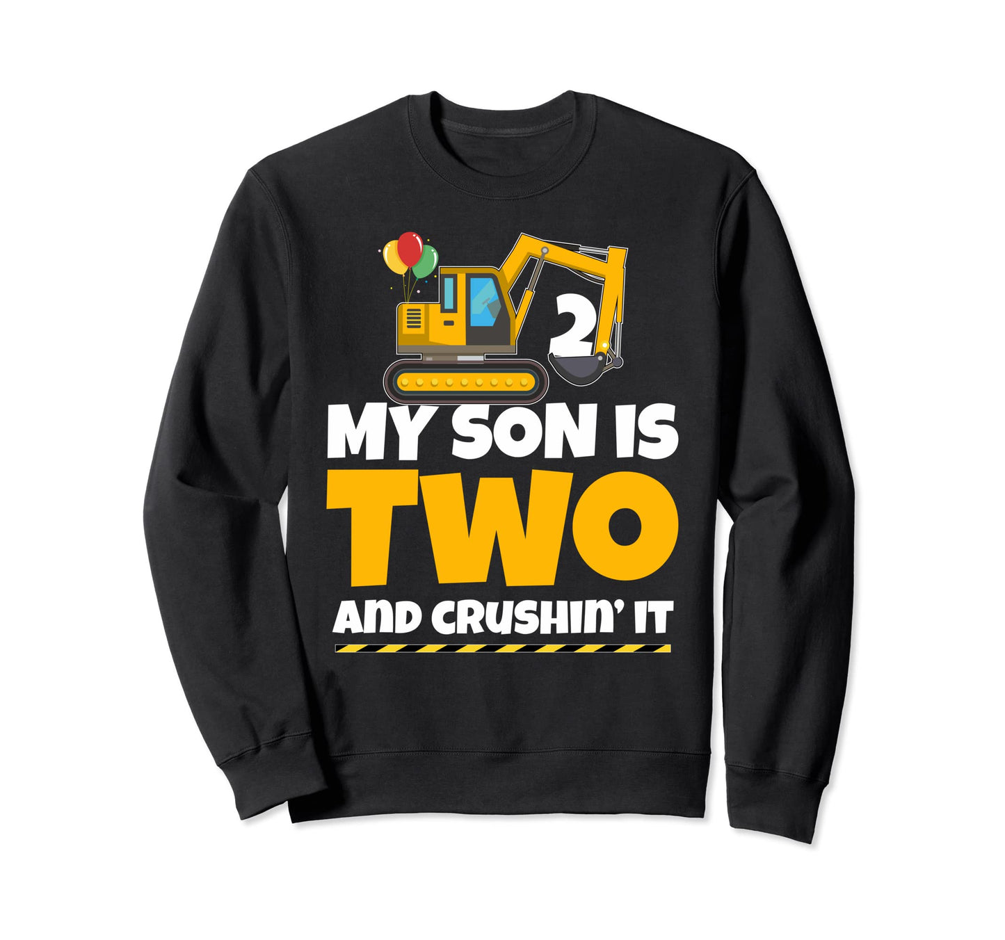 Construction Birthday Party 2 Year Sweatshirt - Novelty Apparel Men Women - T-Shirt, Sweatshirt, Hoodie