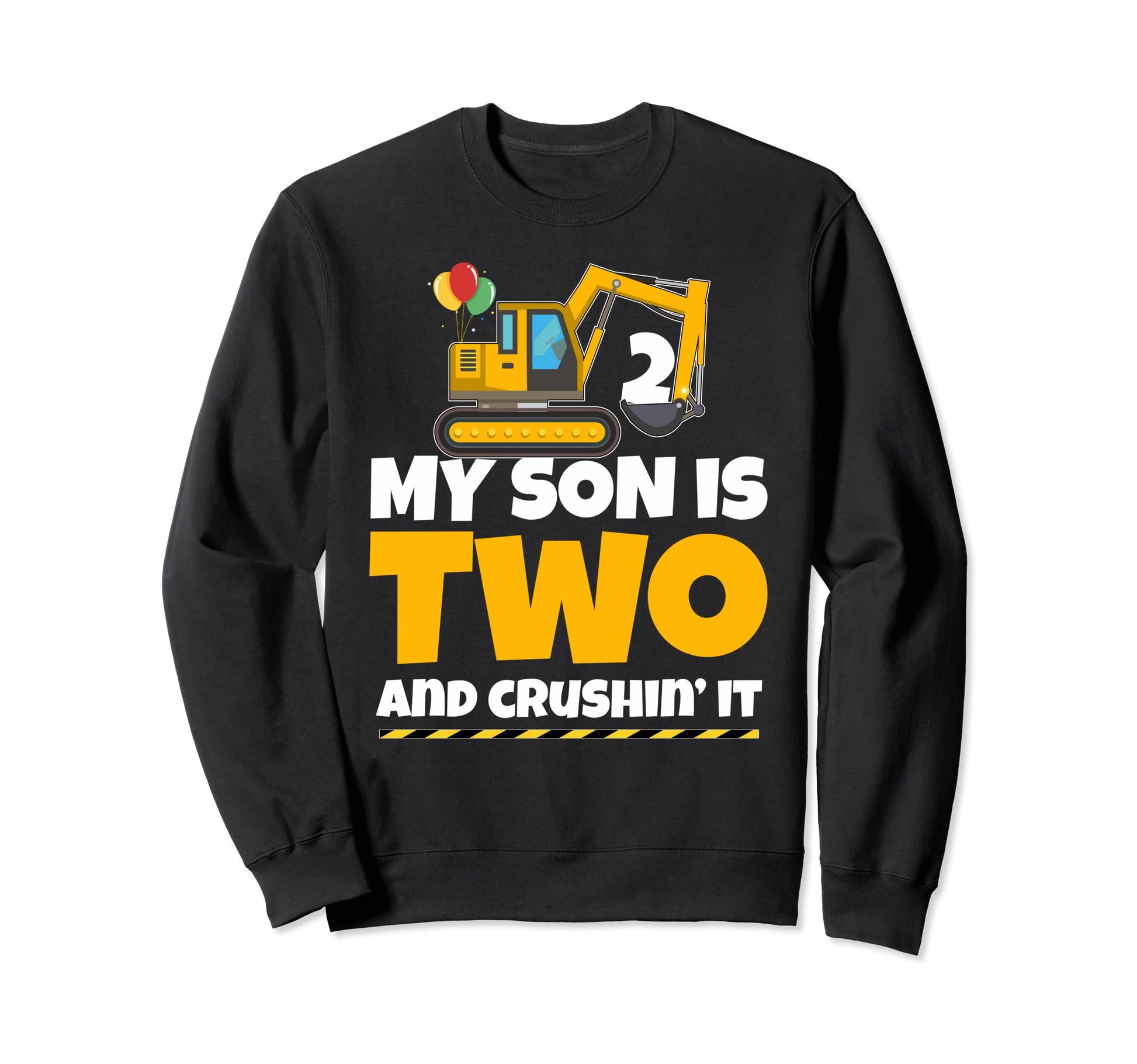 Construction Birthday Party 2 Year Sweatshirt - Novelty Apparel Men Women - T-Shirt, Sweatshirt, Hoodie