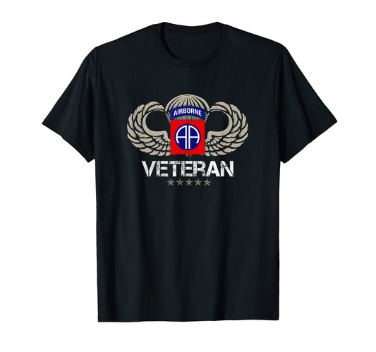 82Nd Airborne Paratrooper Veteran T-Shirt - Novelty Apparel for Adults - T-Shirt, Sweatshirt, Hoodie