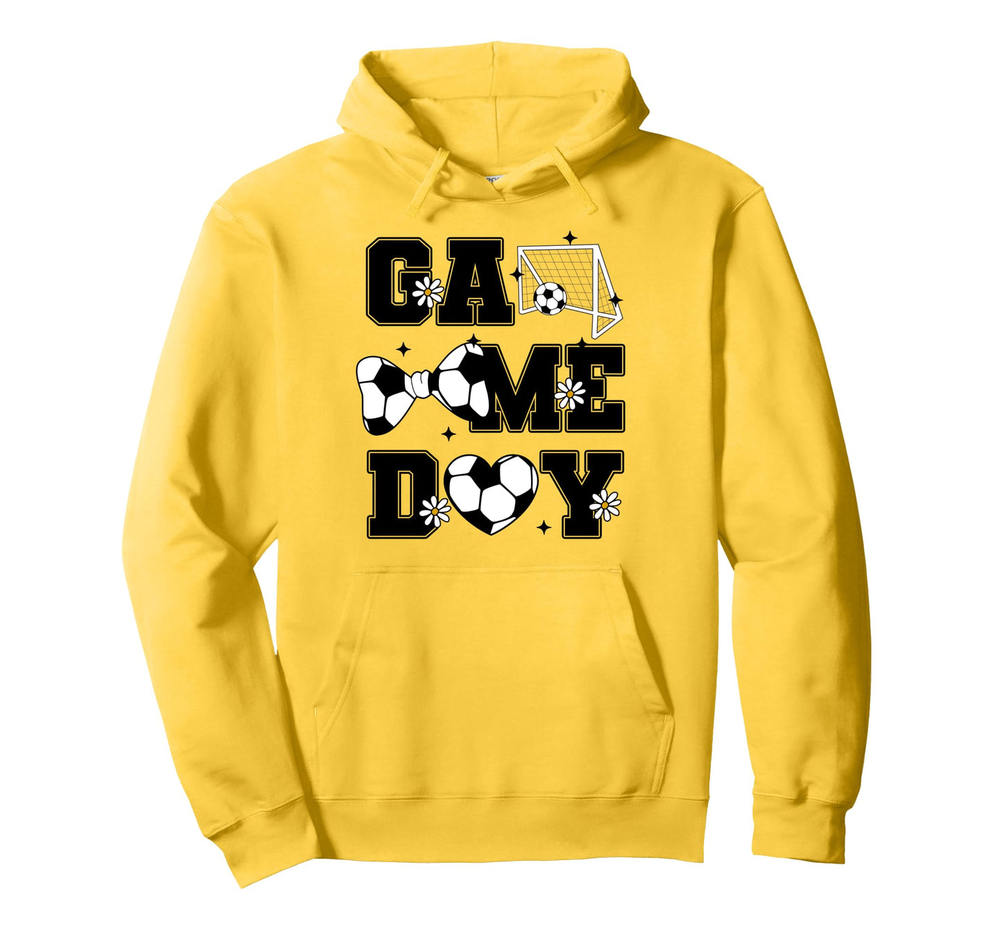 Soccer Game Day Bow And Heart Soccer Hoodie - Minimalist Print Men Women - T-Shirt, Sweatshirt, Hoodie