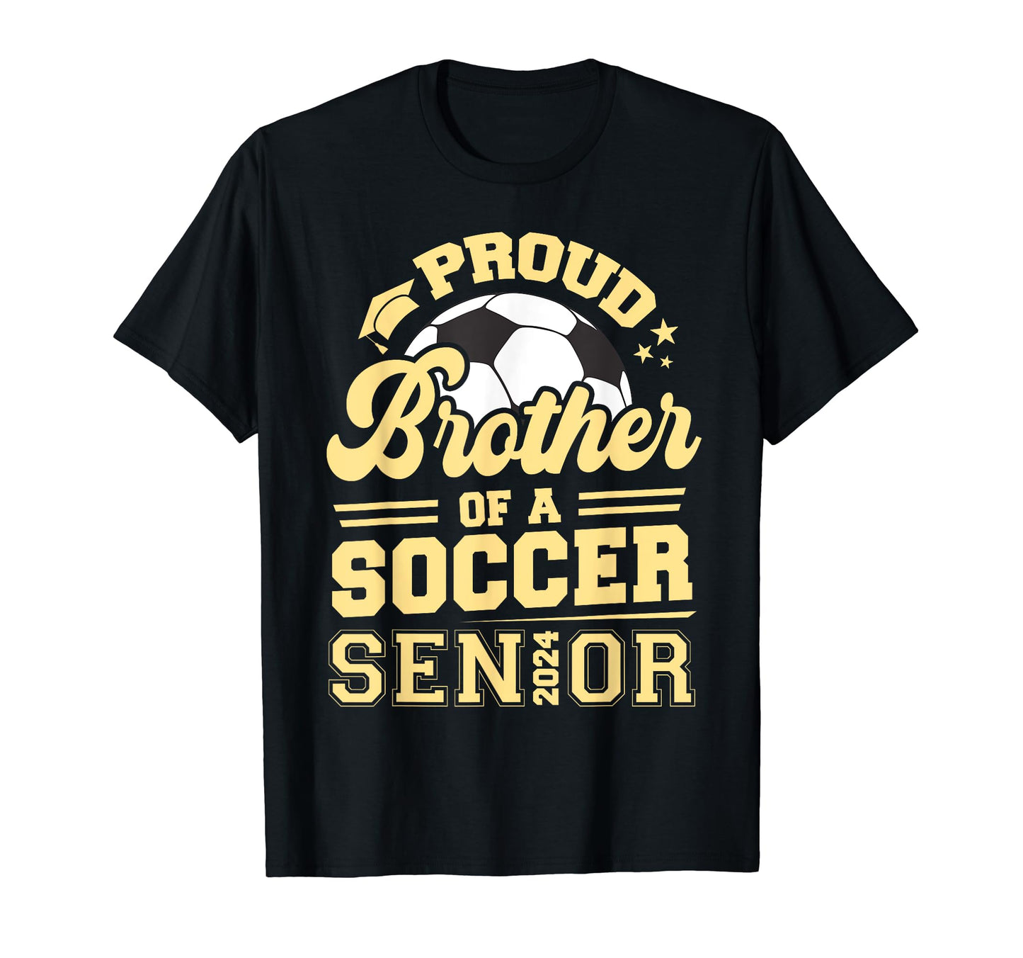 Proud Brother 2024 Senior Soccer T-Shirt - Minimalist Print Unisex - T-Shirt, Sweatshirt, Hoodie