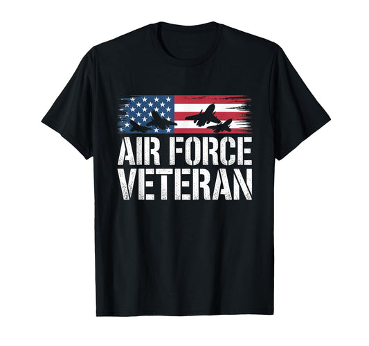 Air Force Veteran Us American Flag Dad T-Shirt - Fun Novelty Design Unisex - T-Shirt, Sweatshirt, Hoodie