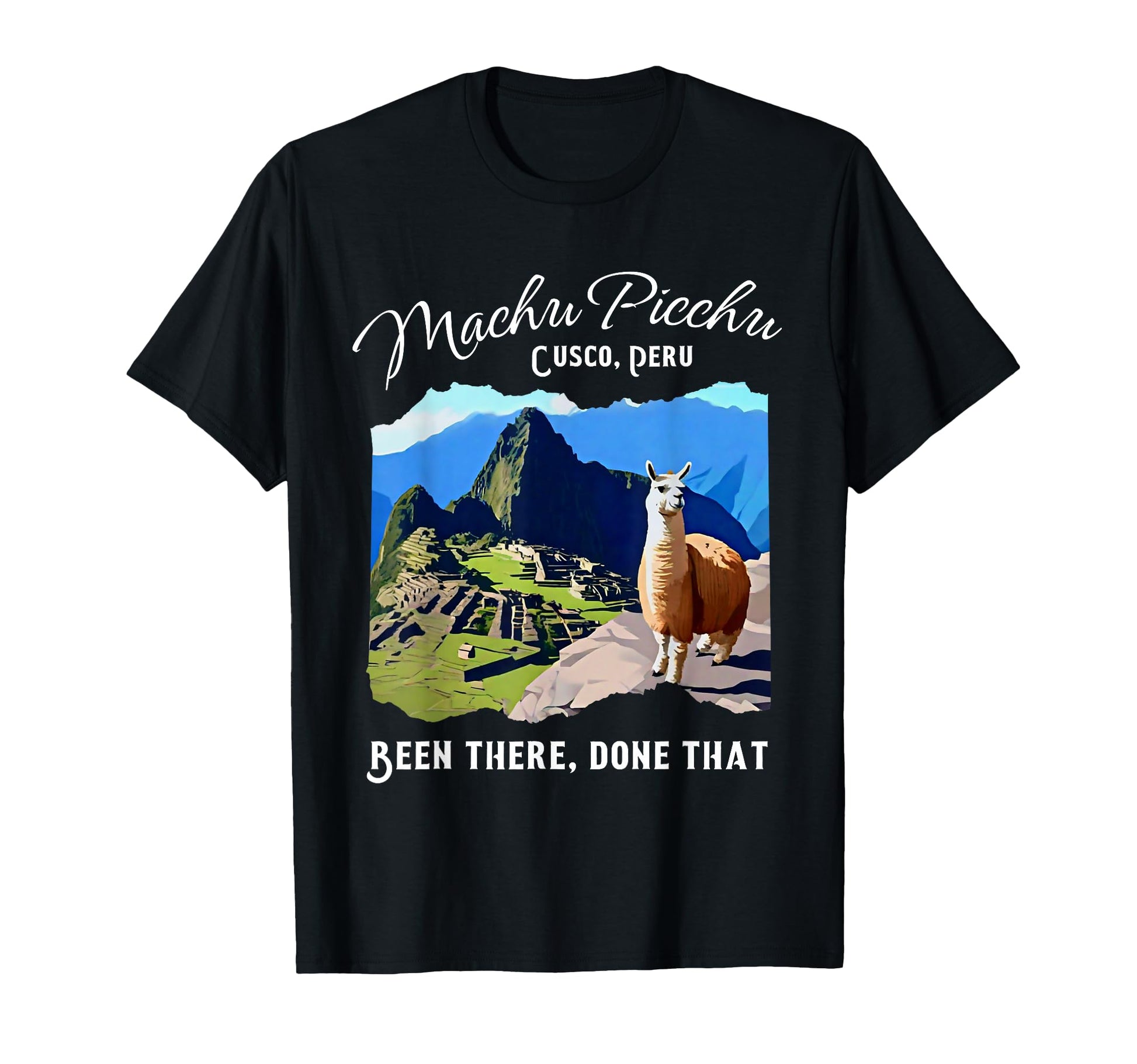 Peru Cusco Llama Souvenir Machu Picchu T-Shirt - Minimalist Print Men Women - T-Shirt, Sweatshirt, Hoodie