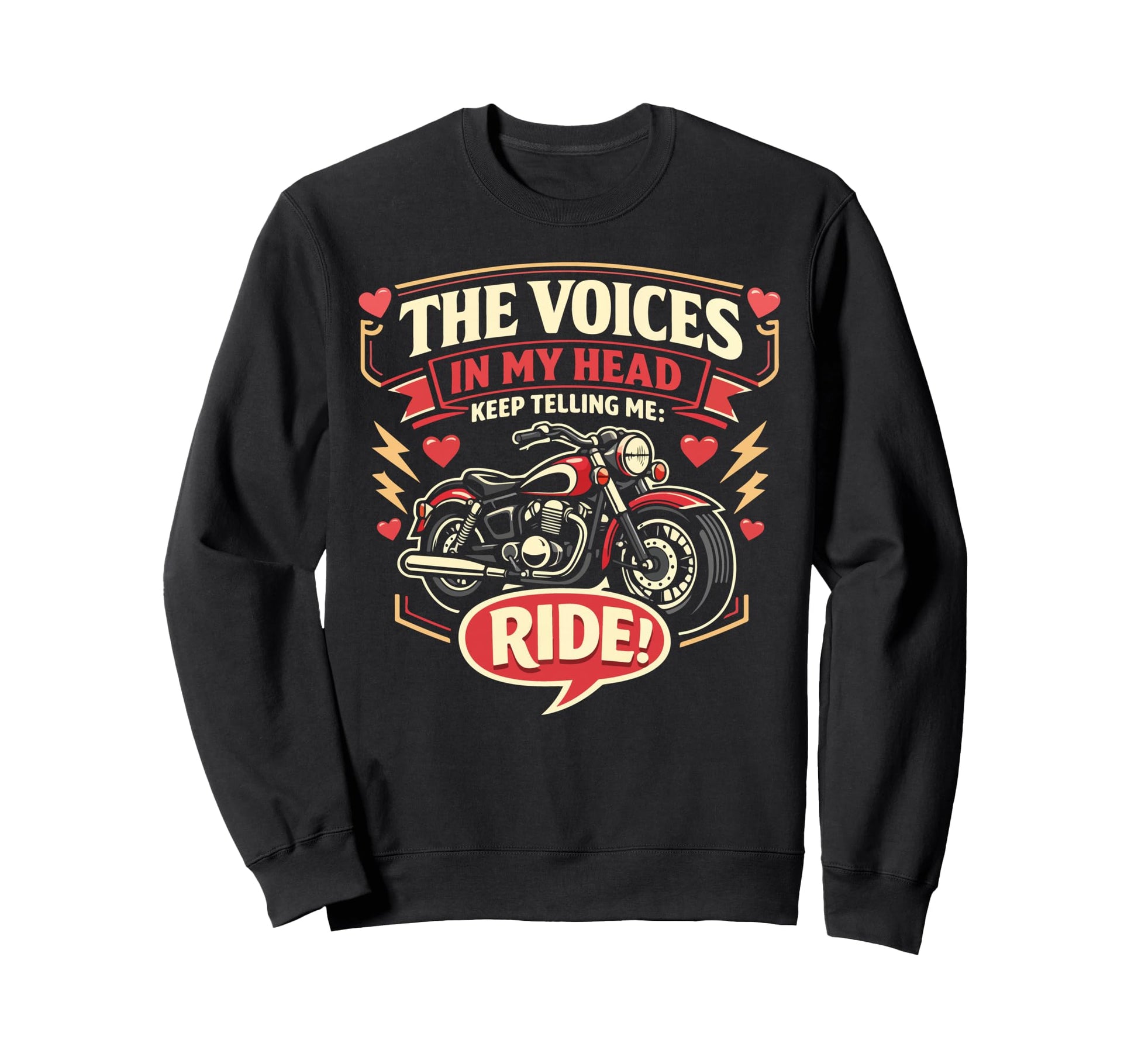 Motorcycle Biker Voices My Sweatshirt - Casual Everyday Wear for Adults - T-Shirt, Sweatshirt, Hoodie