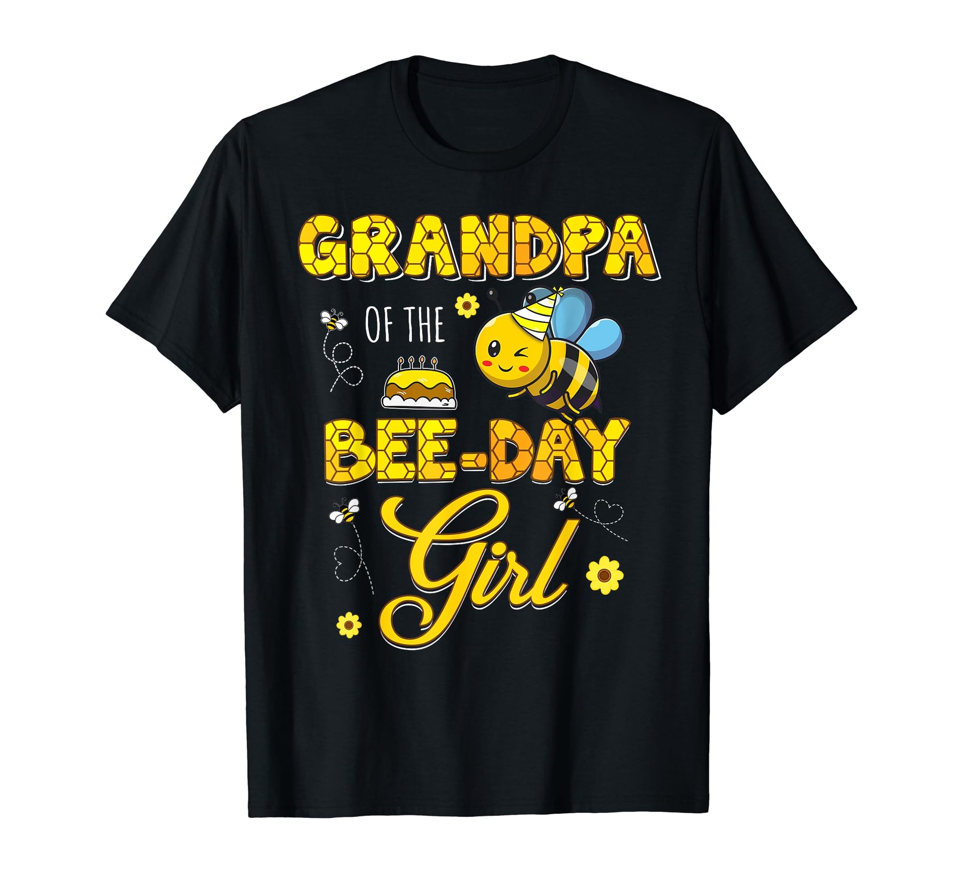 Grandpa Bee Day Hive Birthday Party T-Shirt - Minimalist Print Unisex - T-Shirt, Sweatshirt, Hoodie