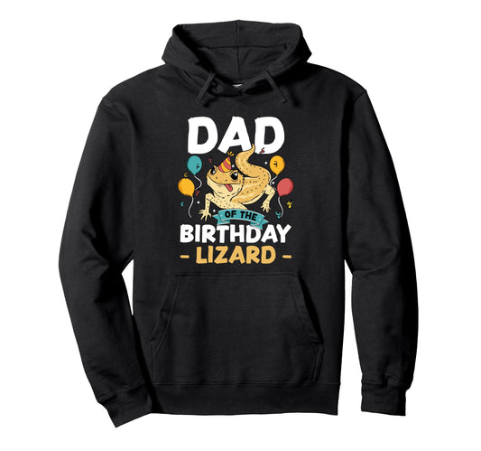 Bearded Dragon Reptile Dad Birthday Lizard Hoodie - Custom Art Print Unisex - T-Shirt, Sweatshirt, Hoodie