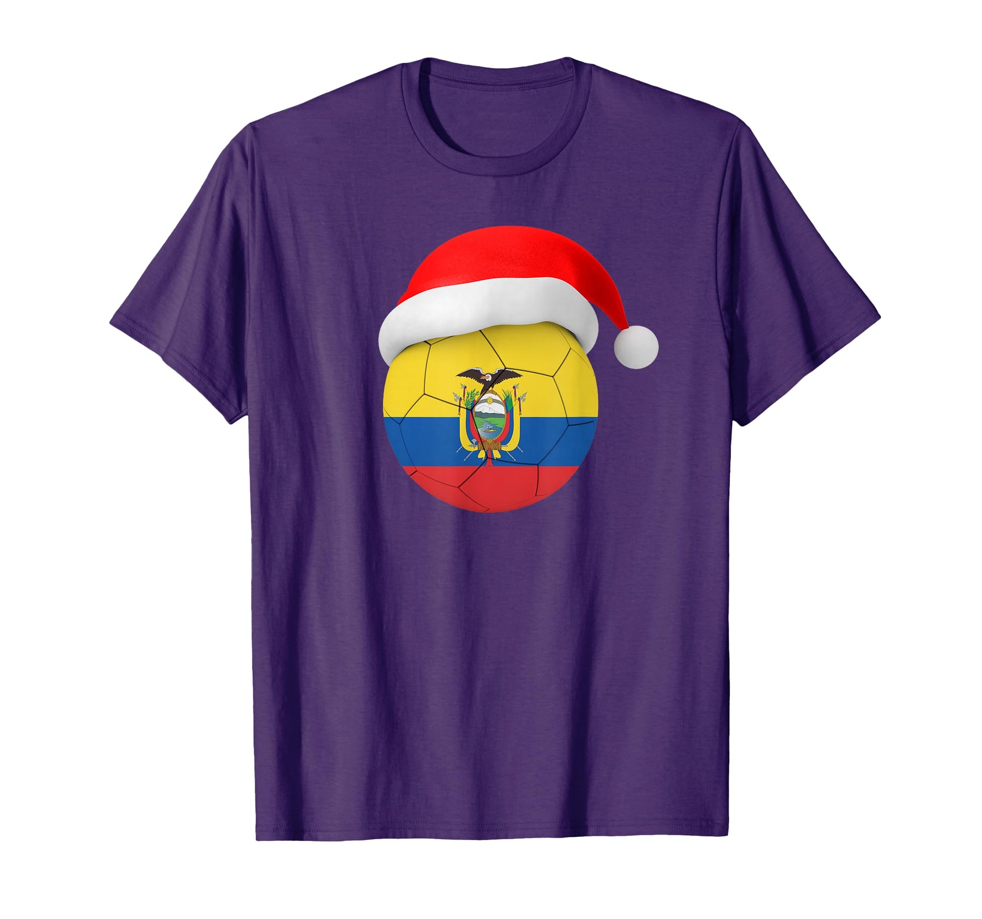 Ecuador Soccer Santa Hat Ecuadorian T-Shirt - Unique Graphic Men Women - T-Shirt, Sweatshirt, Hoodie