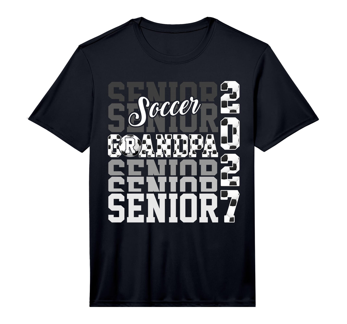 Senior 2027 Soccer Grandpa Proud Family T-Shirt - Graphic Print for Adults - T-Shirt, Sweatshirt, Hoodie
