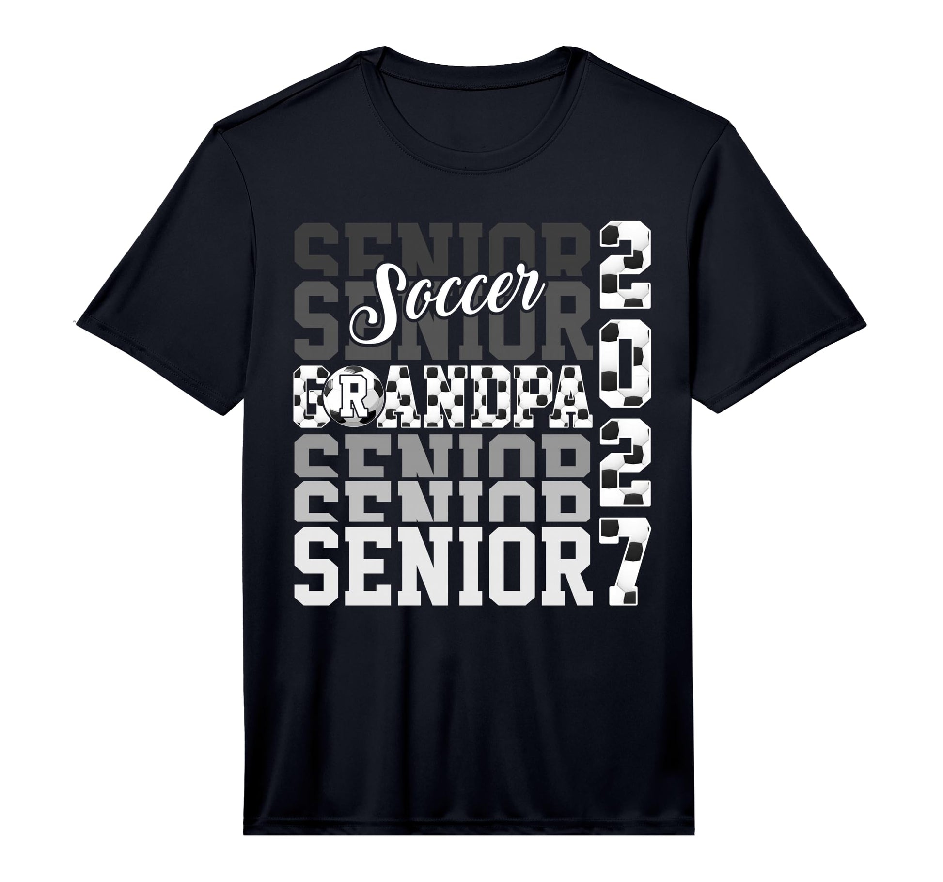 Senior 2027 Soccer Grandpa Proud Family T-Shirt - Graphic Print for Adults - T-Shirt, Sweatshirt, Hoodie
